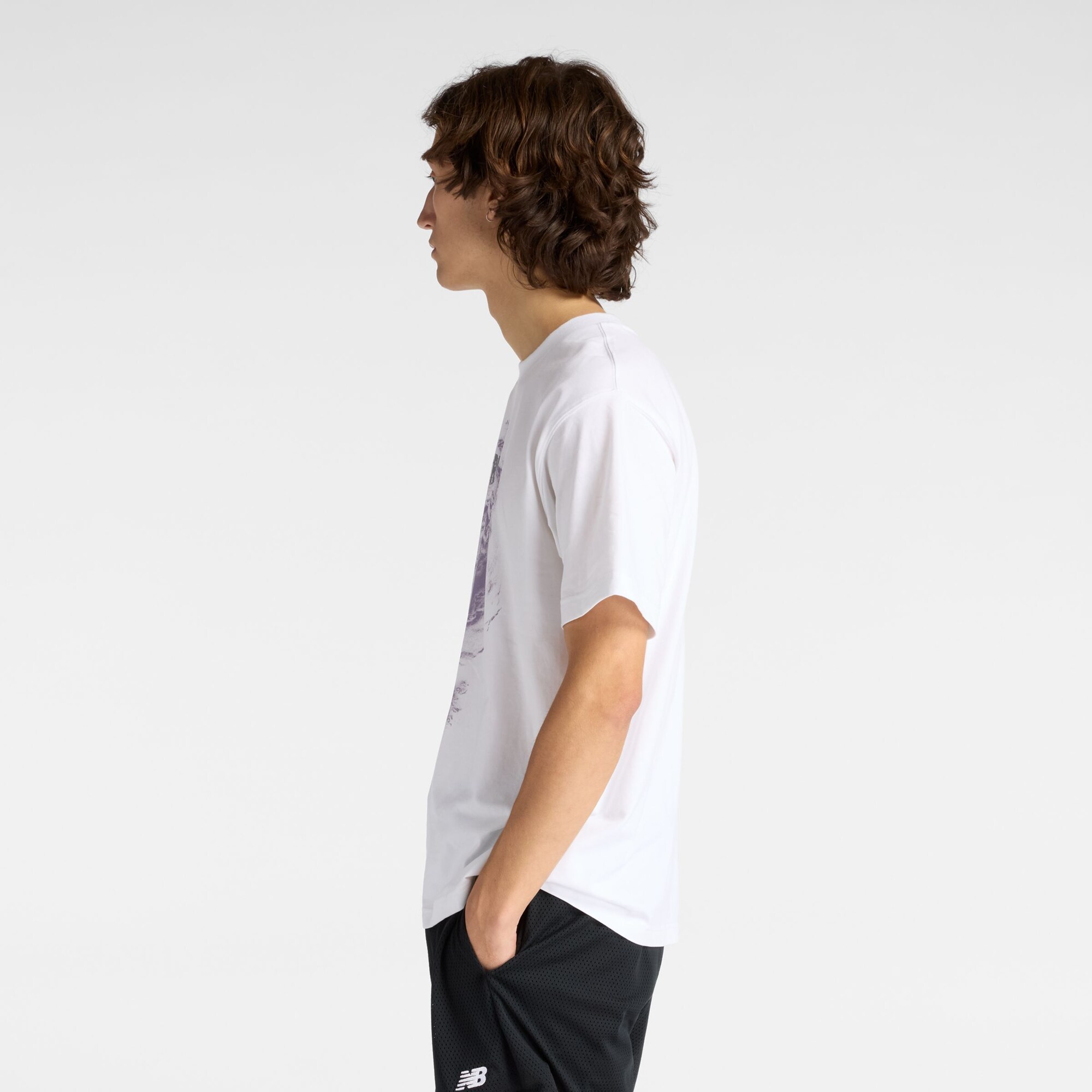 New balance Camiseta 'Vortex Performance'  piedra / lila / blanco – imagen 2