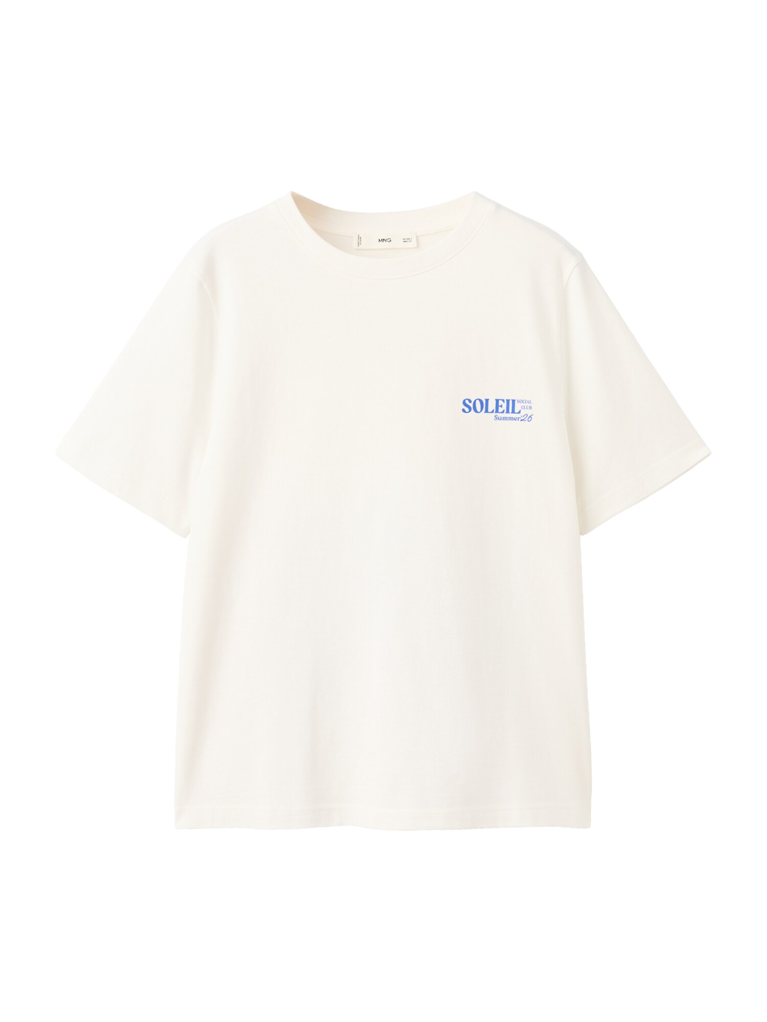 MANGO Tricou ILUSTRA albastru / galben pastel / alb