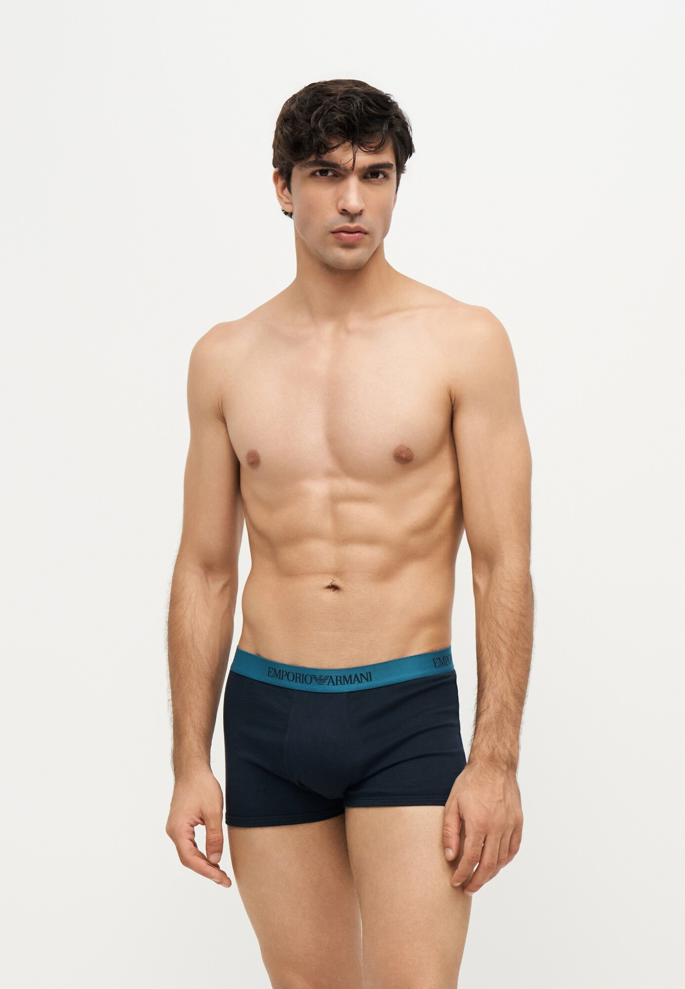 Emporio Armani Calzoncillo boxer navy / azul cian / negro / blanco natural – imagen 3