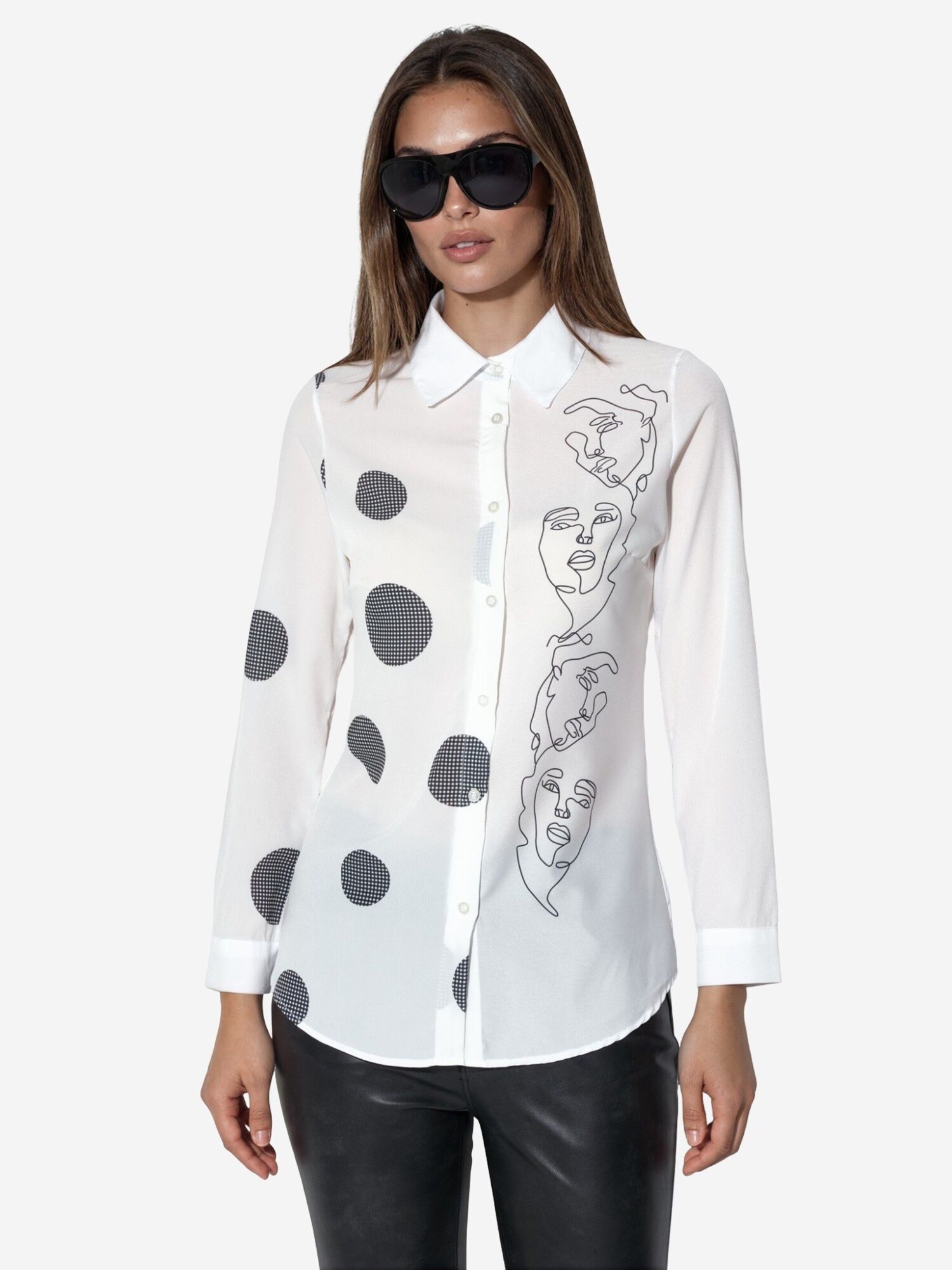 MSN Collection Bluza crna / bijela