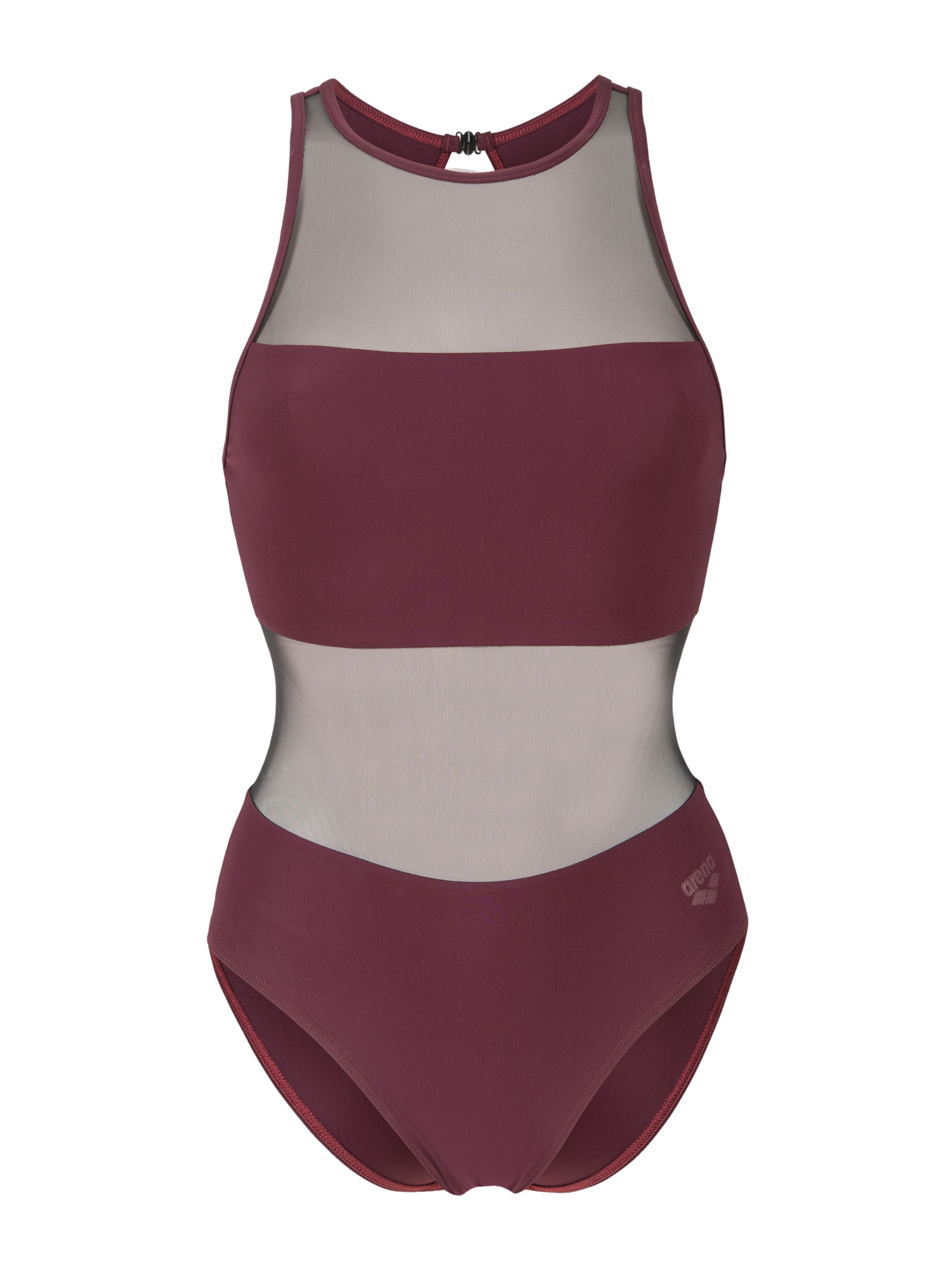 ARENA Costum de baie întreg MESH PANEL VENT BACK  roșu vin