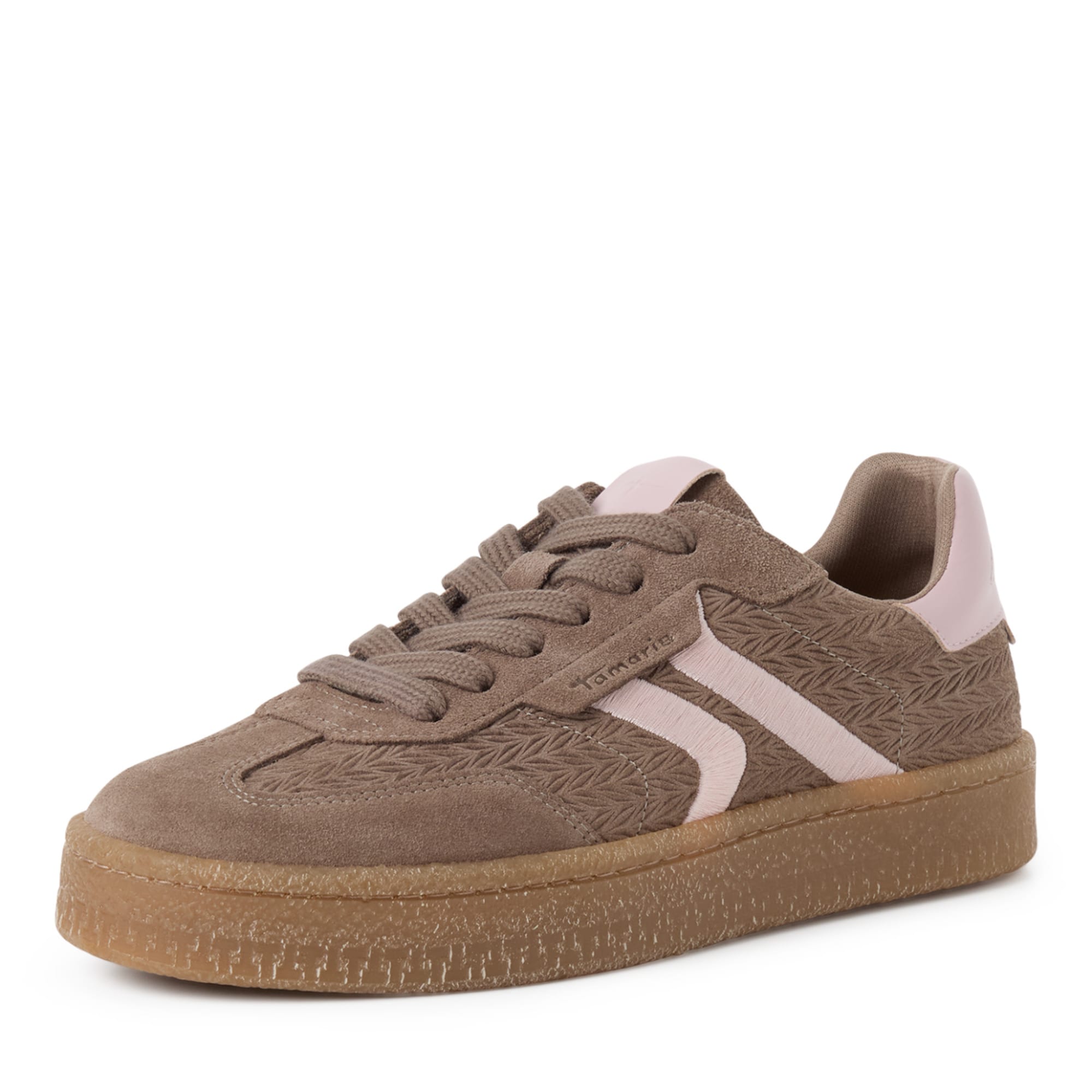 Tamaris Sneaker low gri taupe / roz