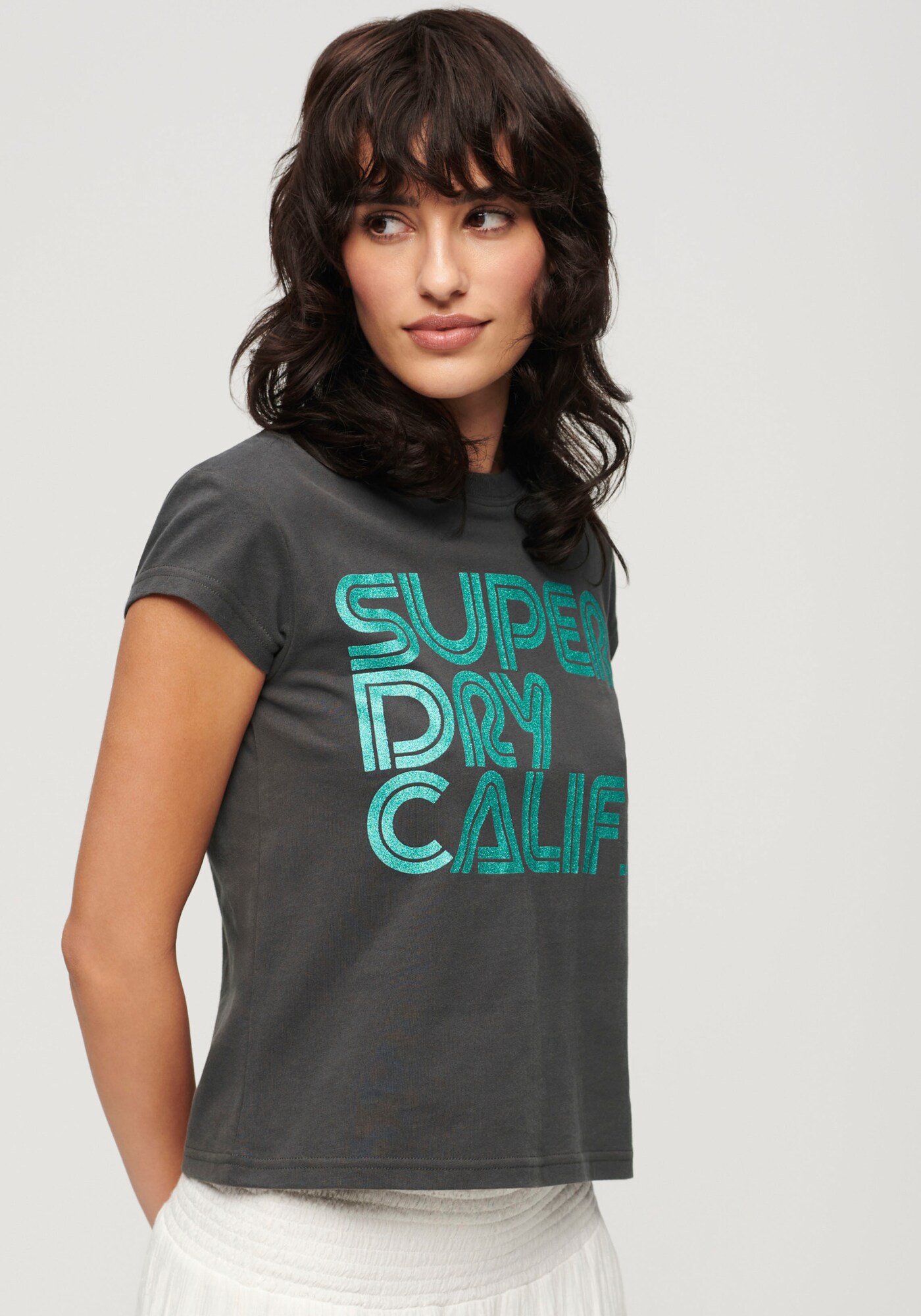 Superdry & Co Tričko tyrkysová / antracitová (obrázok 3)