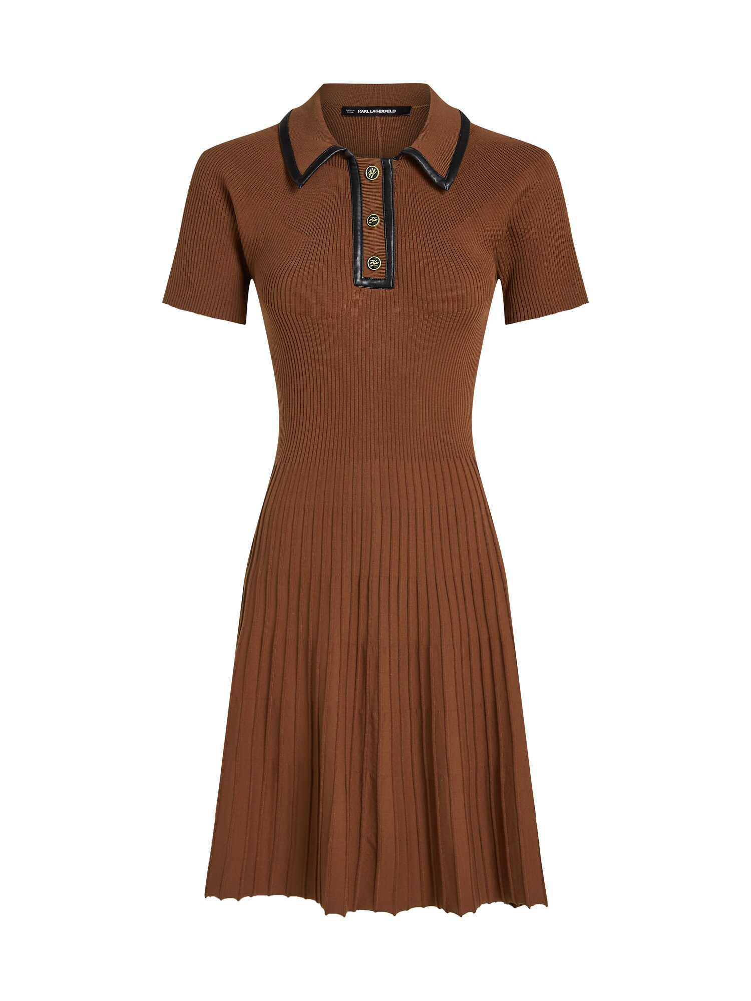 Karl Lagerfeld Rochie tricotat  maro caramel / negru