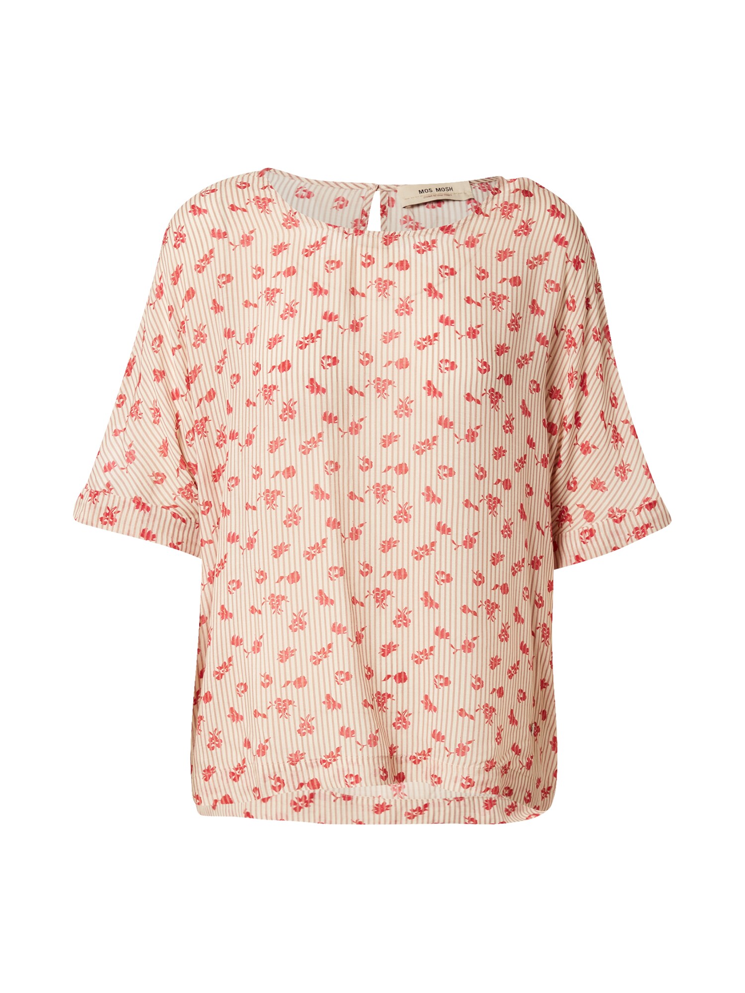 MOS MOSH Bluză  crem / maro cămilă / roșu