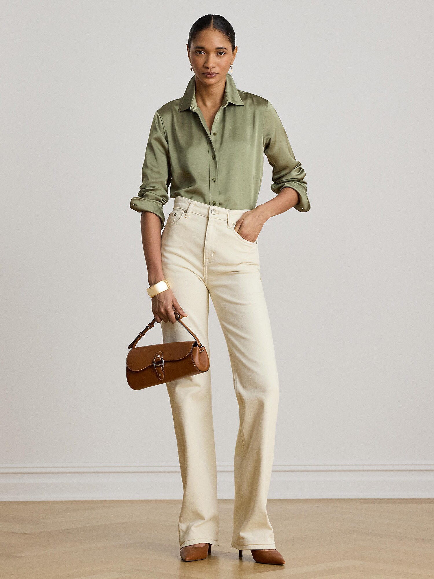 Lauren Ralph Lauren Blusa  oliva – imagen 4