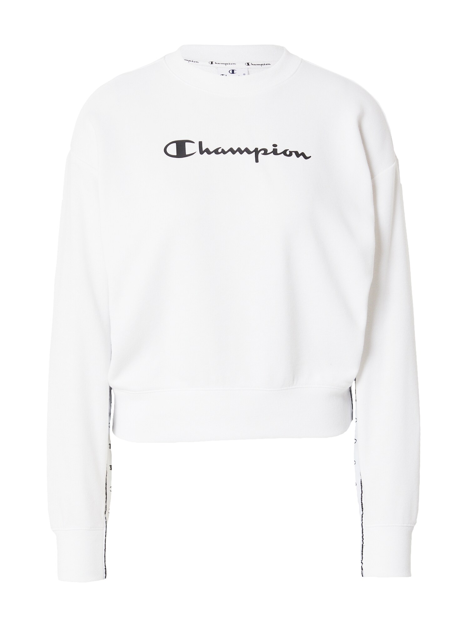 Champion Authentic Athletic Apparel Суичър  черно / бяло