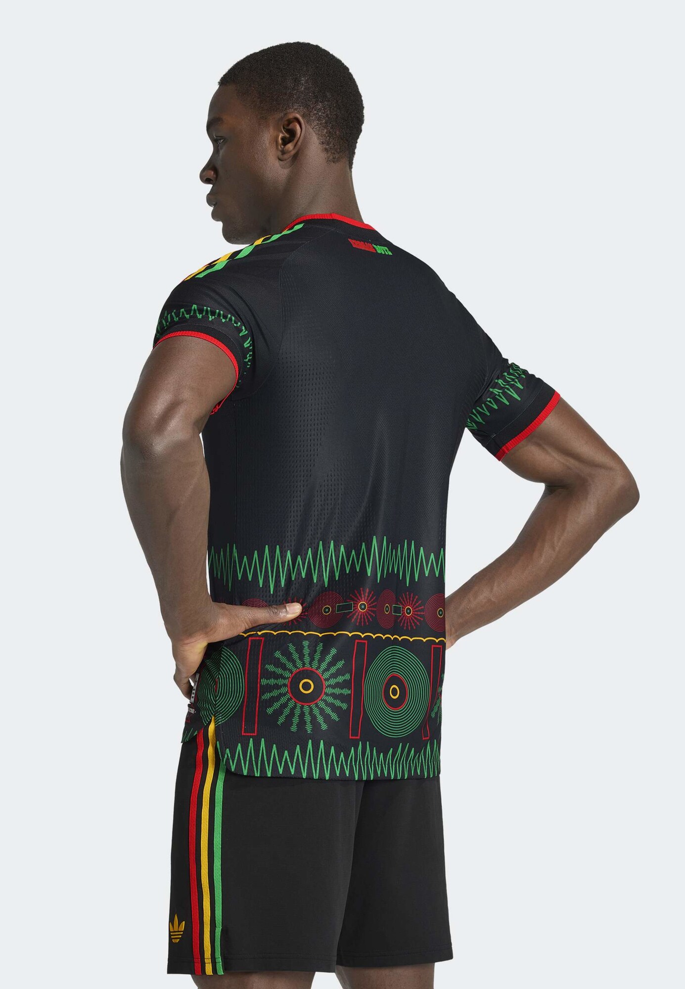 ADIDAS PERFORMANCE Camiseta funcional 'Jamaica 26 x Bob Marley Away Authentic' negro – imagen 3