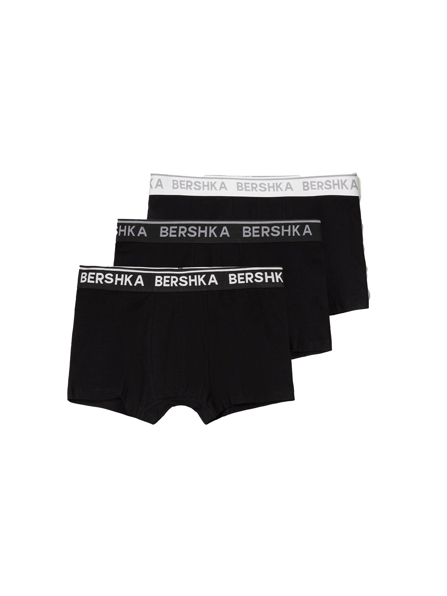 Bershka Boxeralsók  szürke / fekete / fehér akciós termékkép 1