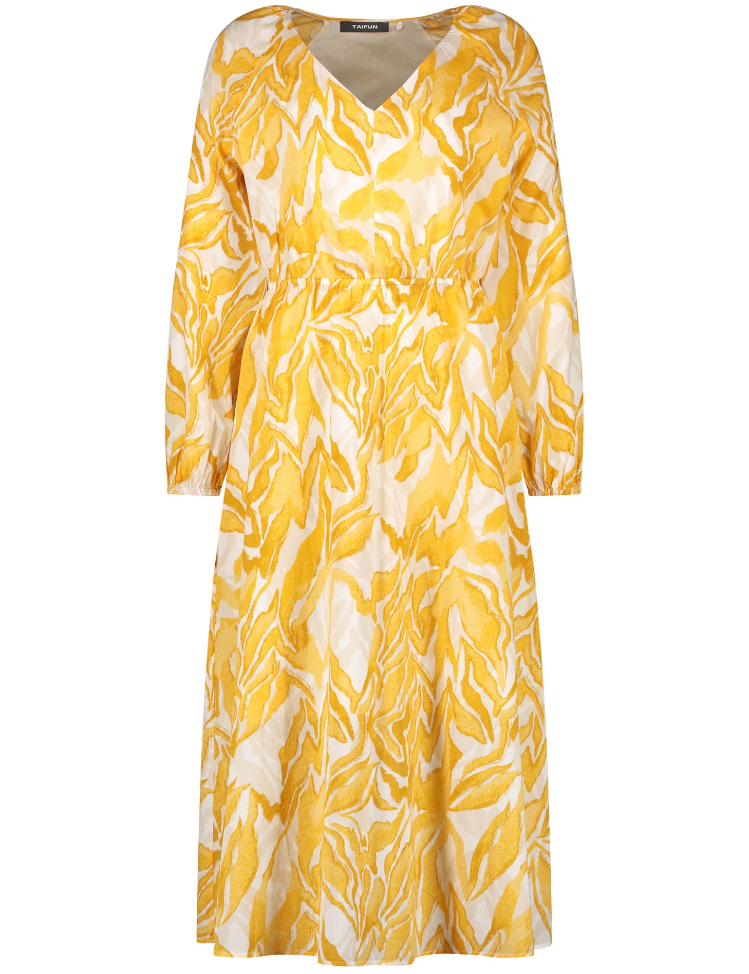 TAIFUN Ljetna haljina  tamo žuta / bijela