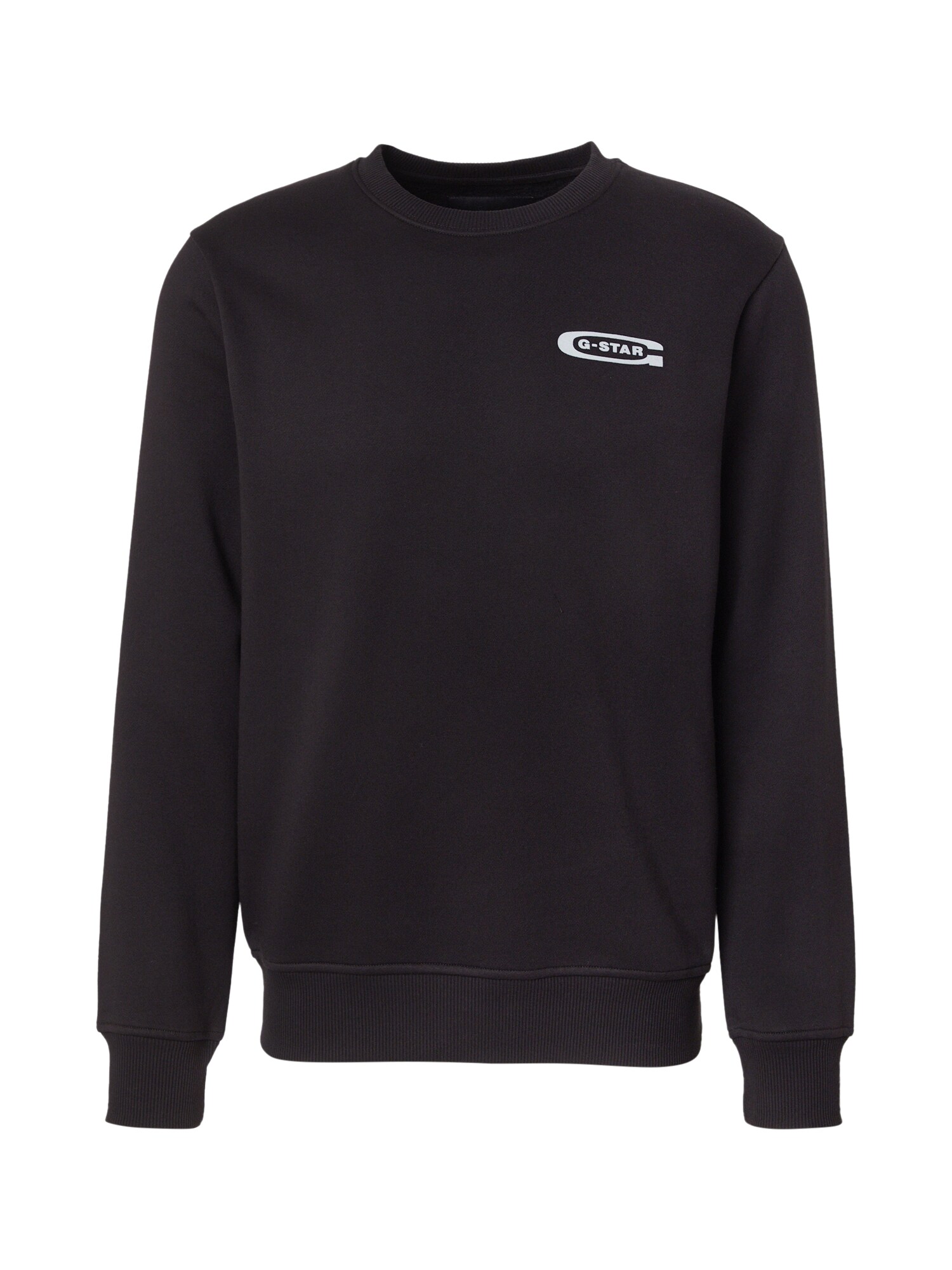 G-STAR Bluză de molton Old Skool  negru / alb