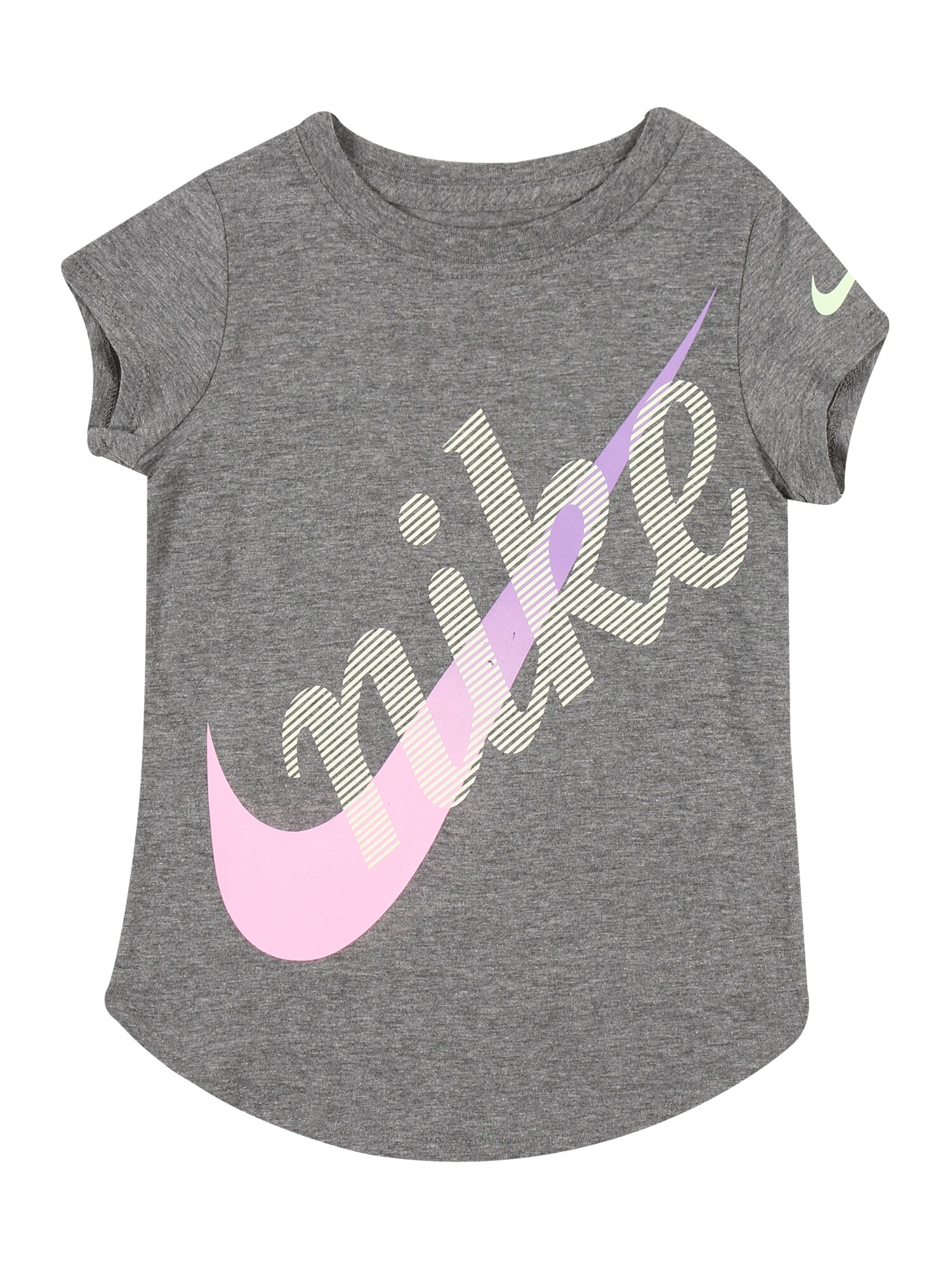 Nike Sportswear Marškinėliai  rožių spalva / pilka / šviesiai geltona