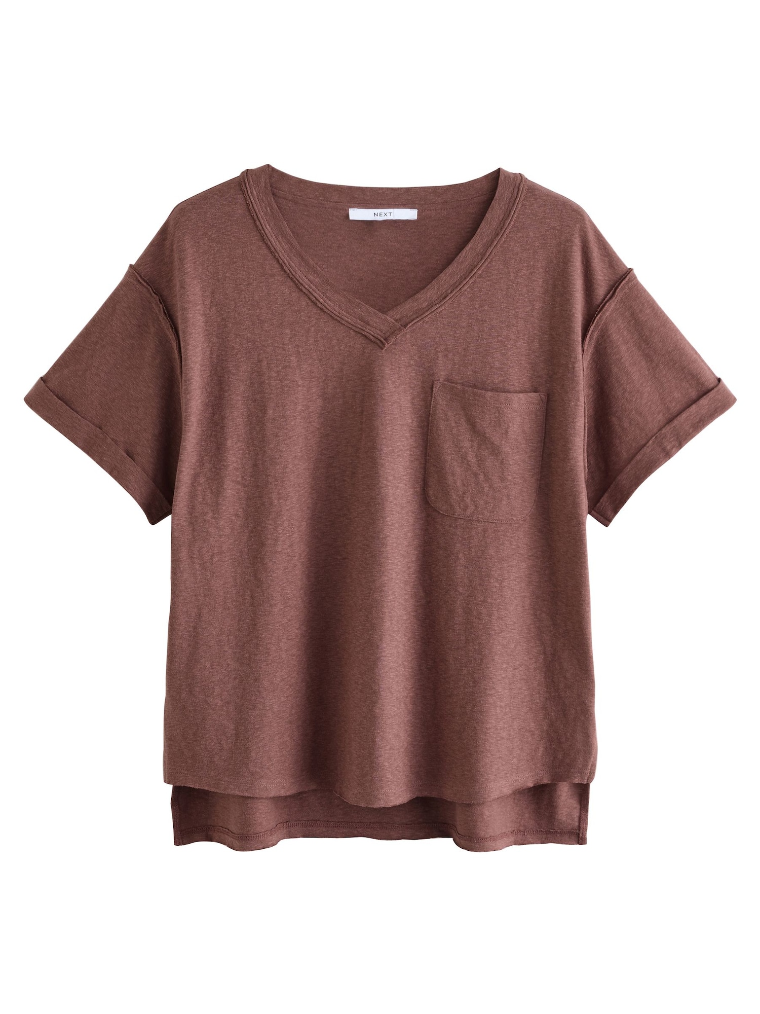 Next Tricou supradimensional  ciocolatiu