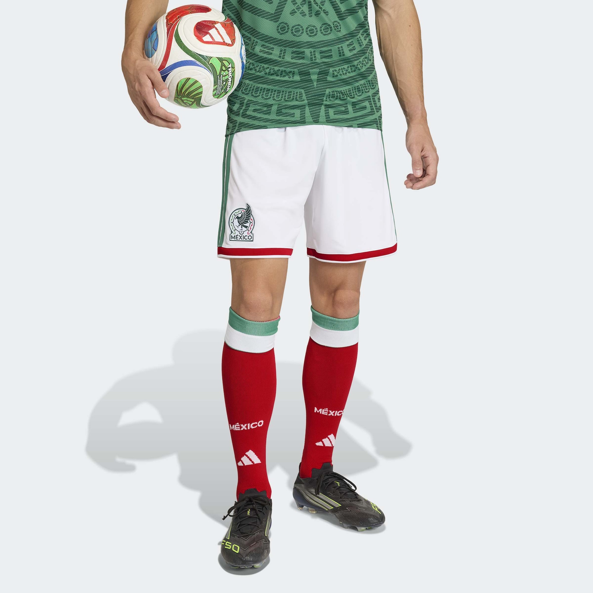 ADIDAS PERFORMANCE Pantalón deportivo 'Mexico 26 Home' verde / rojo / blanco