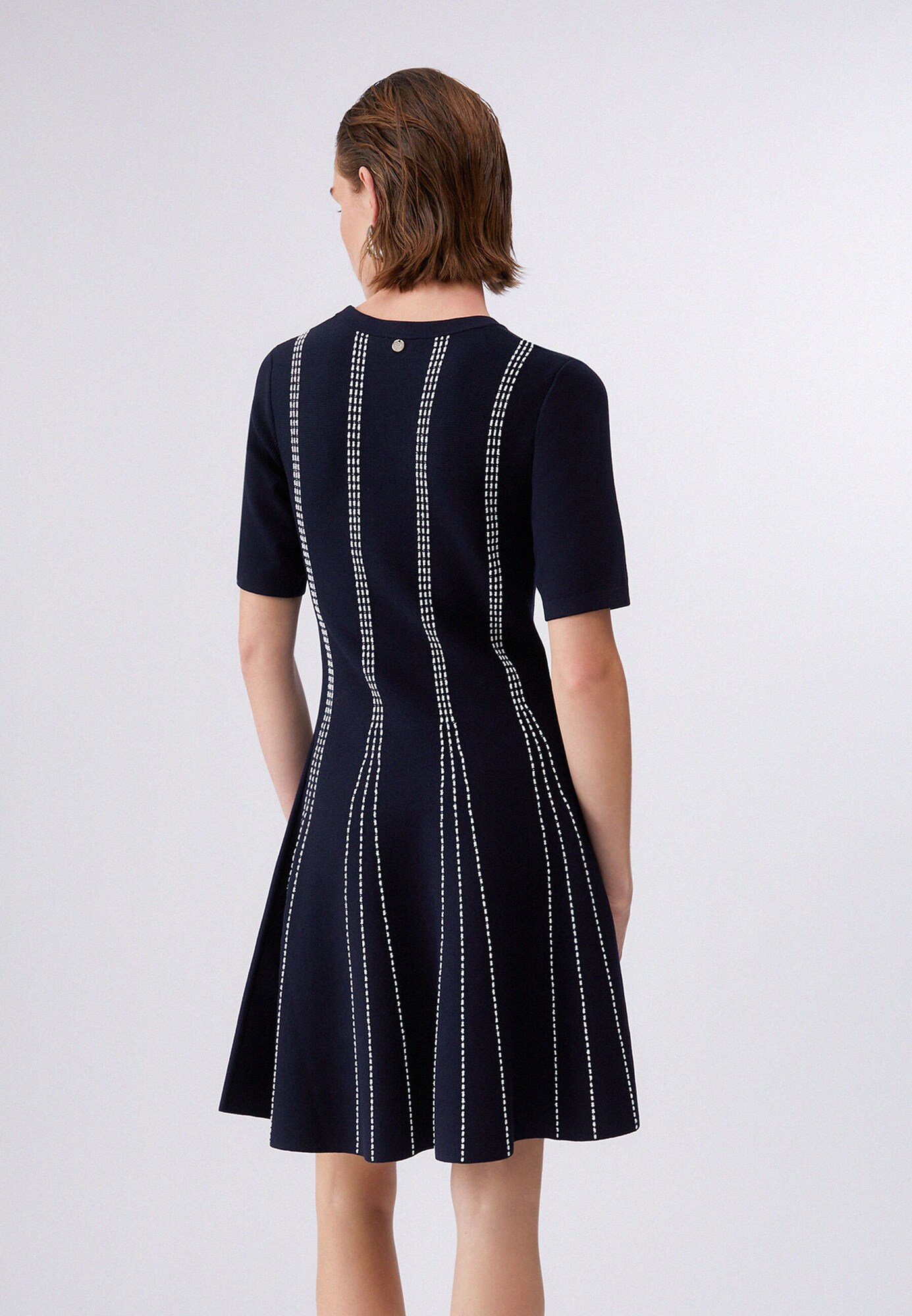 Liu Jo Vestido de punto  negro / blanco – imagen 4