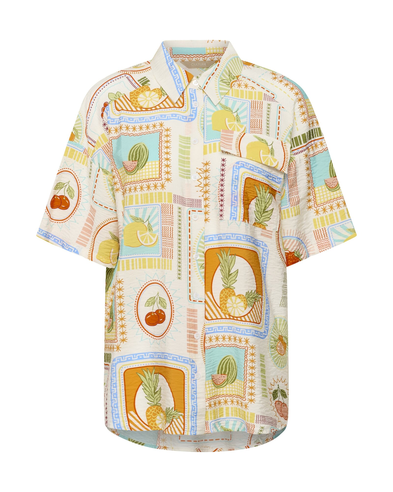 CULTURE Blusa 'Orange'  beige / mezcla de colores