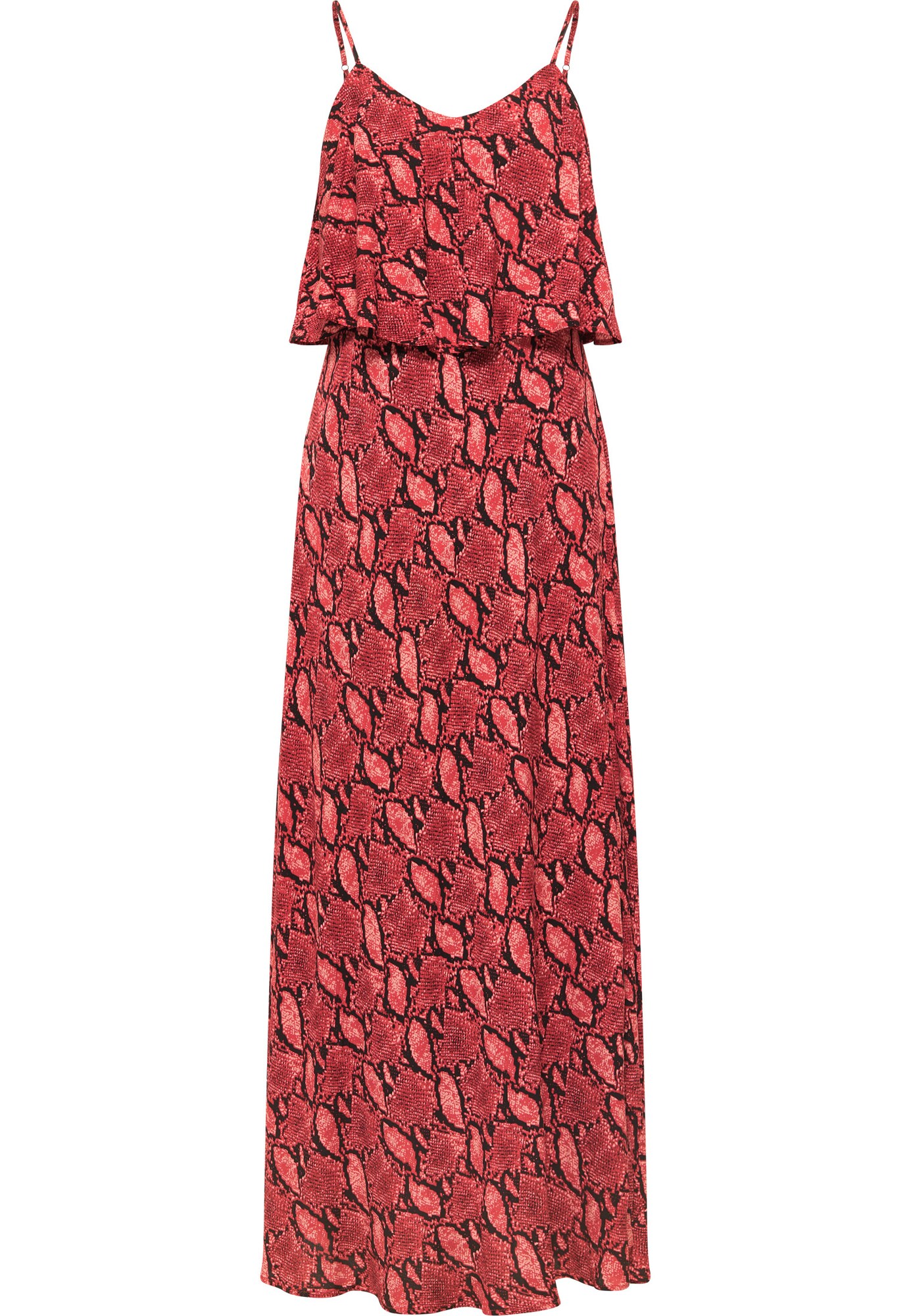 faina Vestido rojo vino / rojo pastel / negro