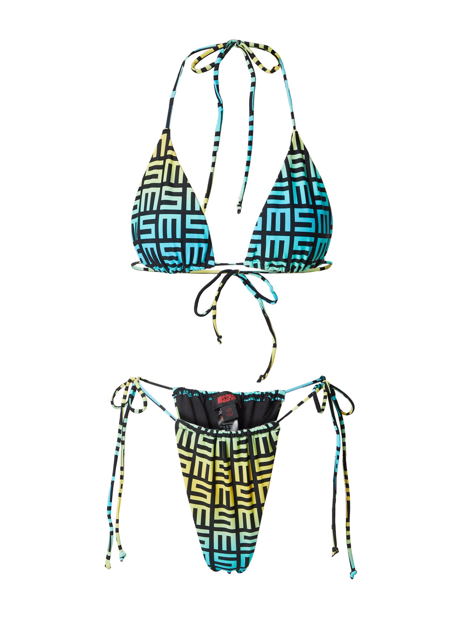 Misspap Bikini  tirkiz / žuta / crna