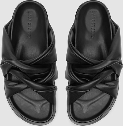 Sukie Black Leather Sandals