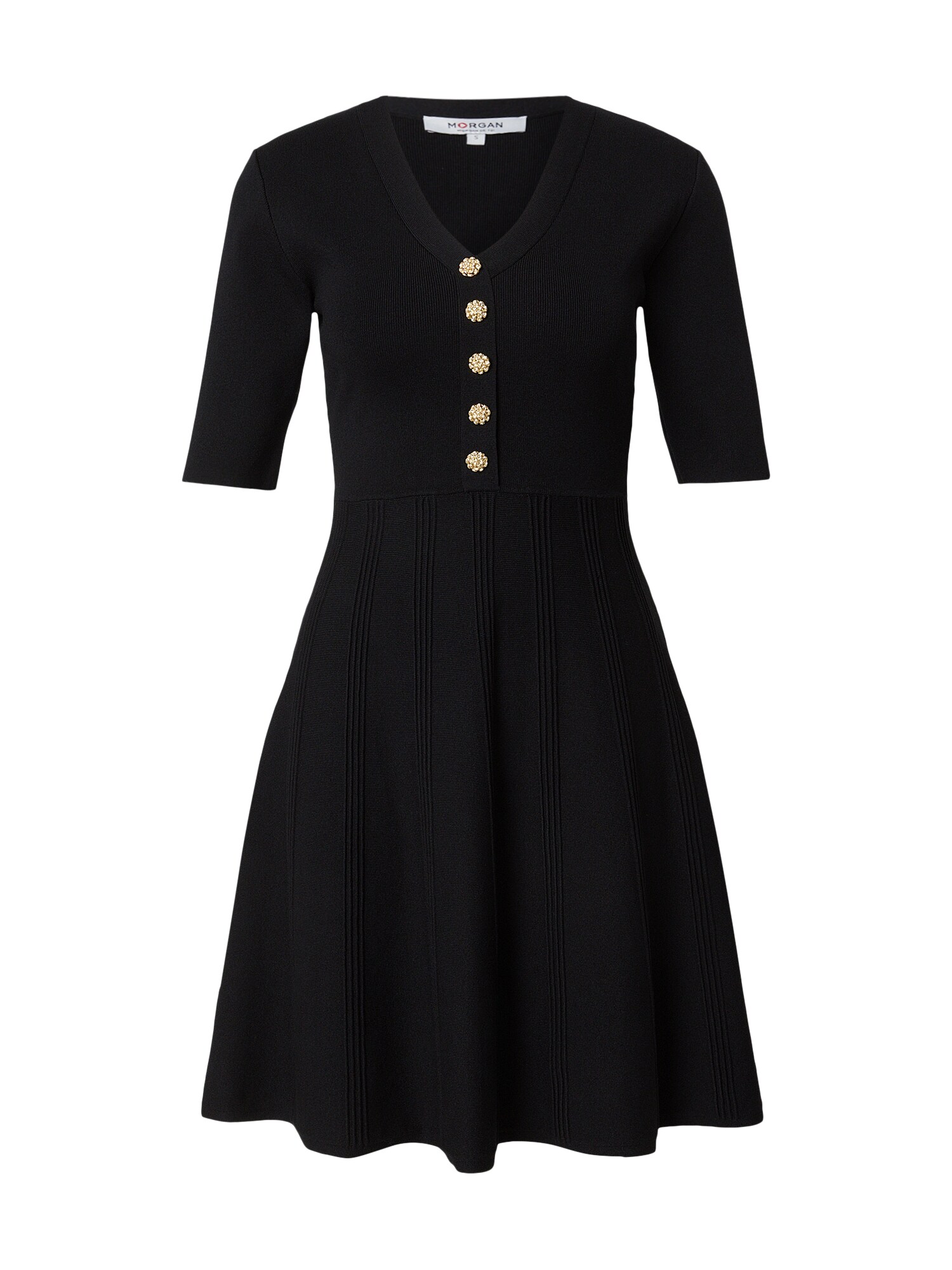 Morgan Rochie tricotat 261-RMLOLO  negru