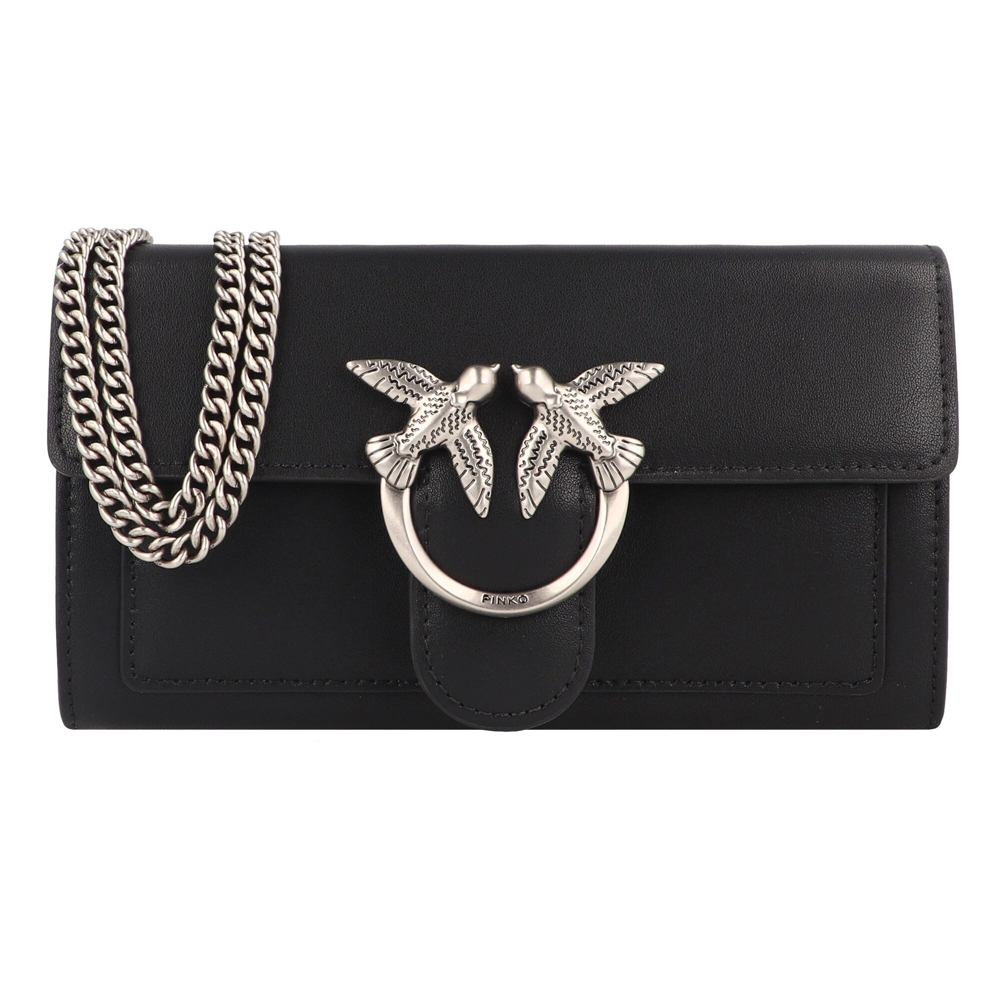 Pinko Clutch 'Love One' Zwart / Zilver