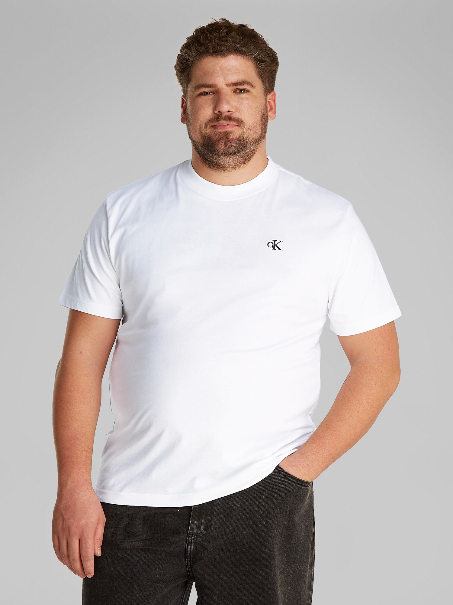 Calvin Klein Jeans Plus Póló  korál / fekete / fehér termék 2. képe