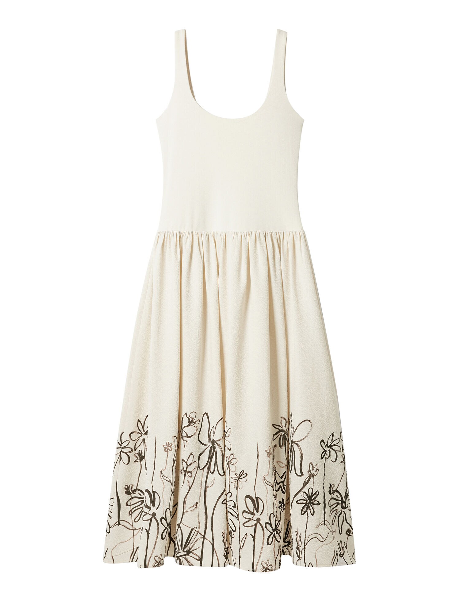 Desigual Rochie  ecru / maro închis