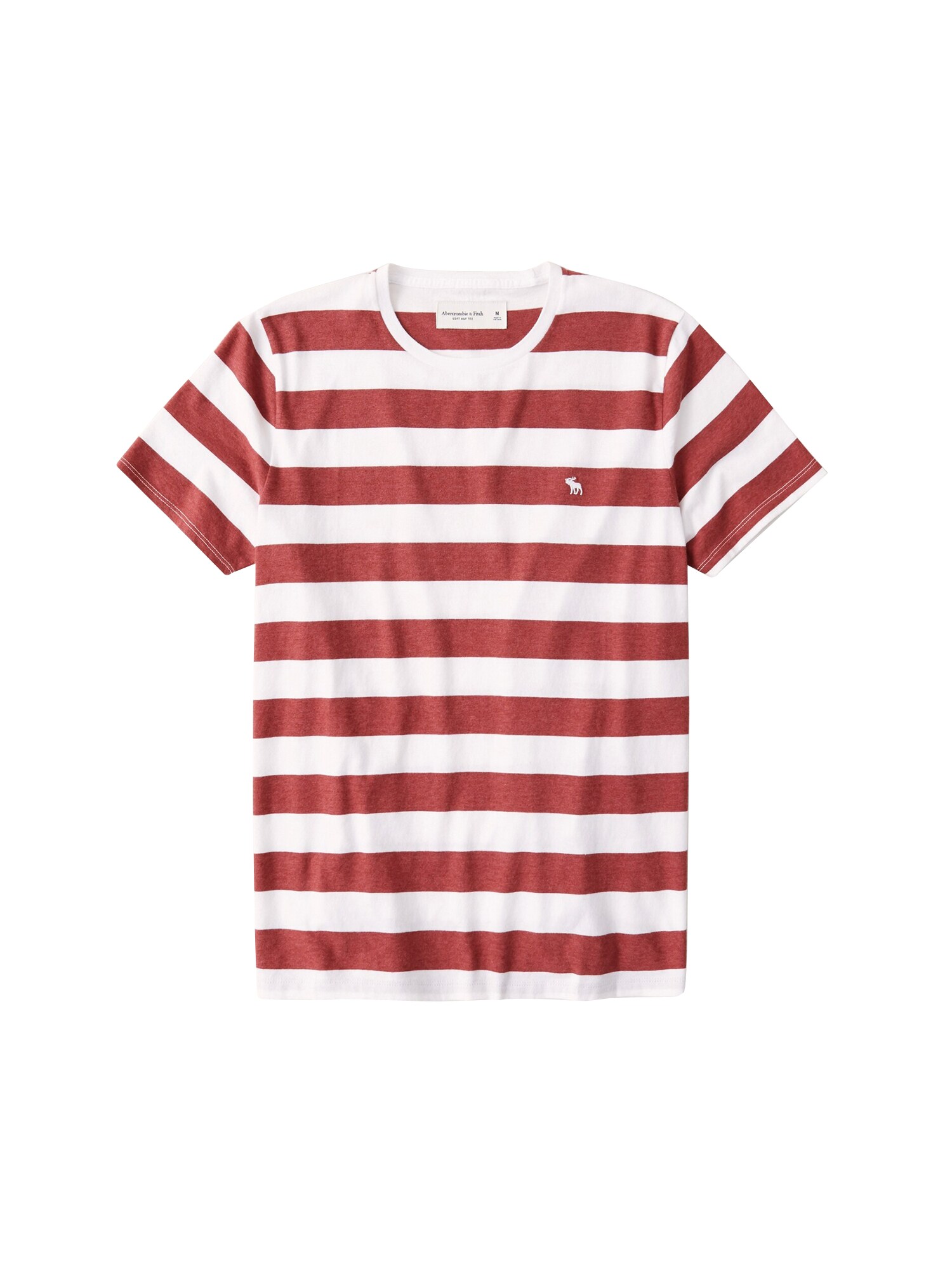 Abercrombie & Fitch Marškinėliai  raudona / balta