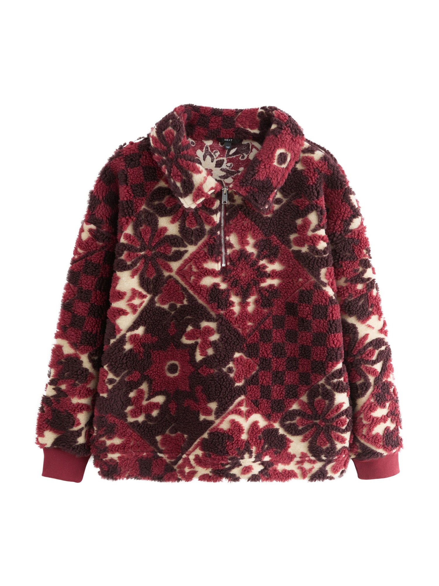 Next Pulover  ecru / roșu bordeaux / roșu burgundy