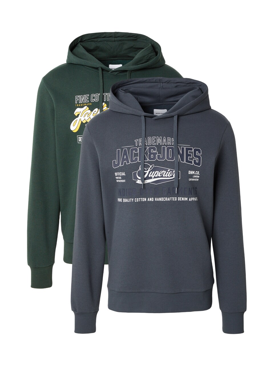 Sweatshirt 'JJELOGO' gul / mörkgrå / mörkgrön