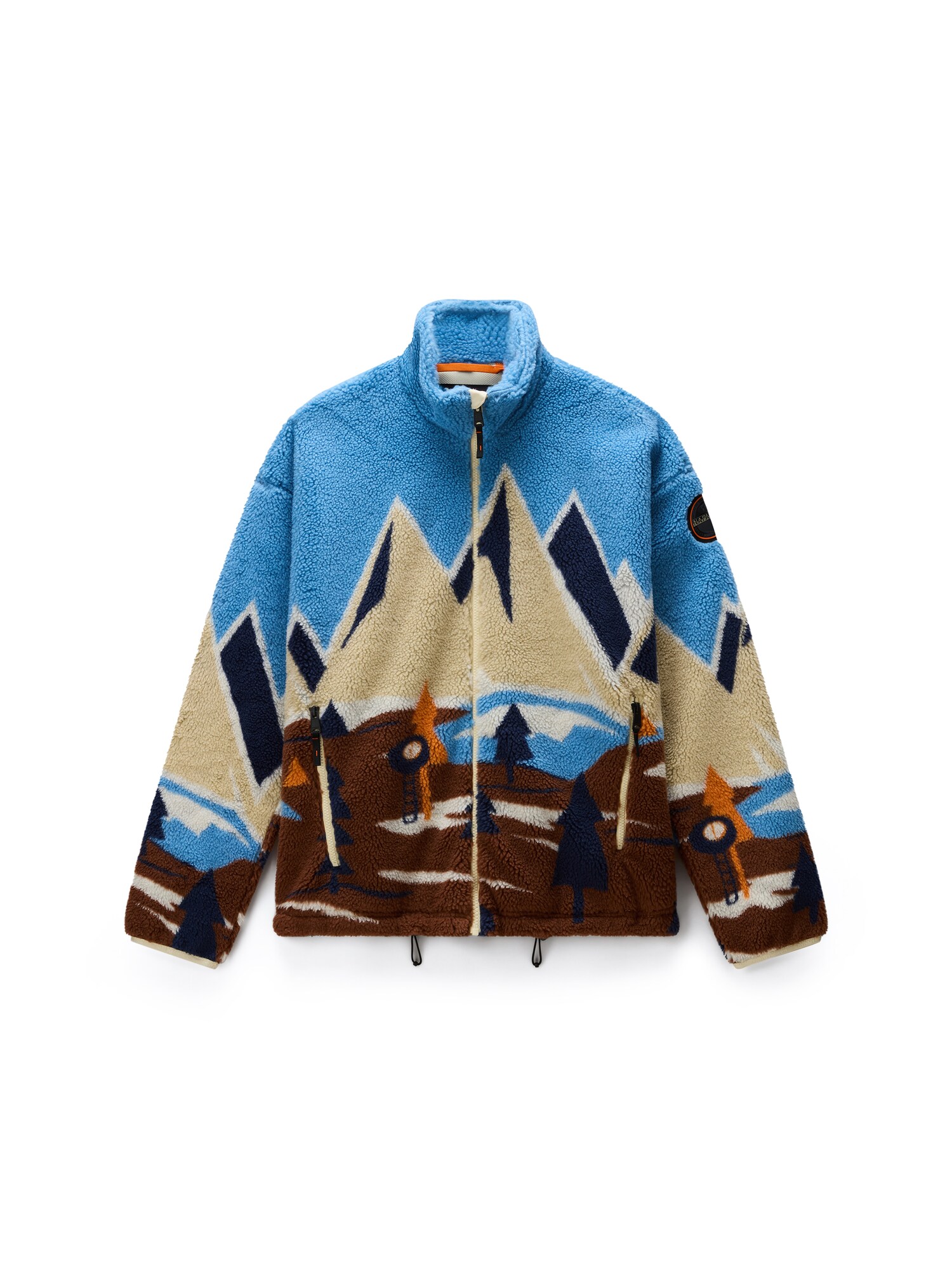 NAPAPIJRI Jachetă  fleece șamoa / albastru marin / azur / maro