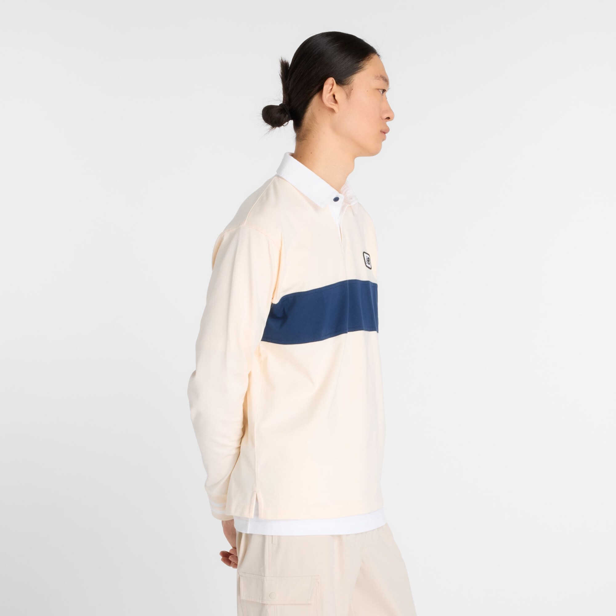 New balance Camiseta 'Rugby' crema / navy – imagen 2