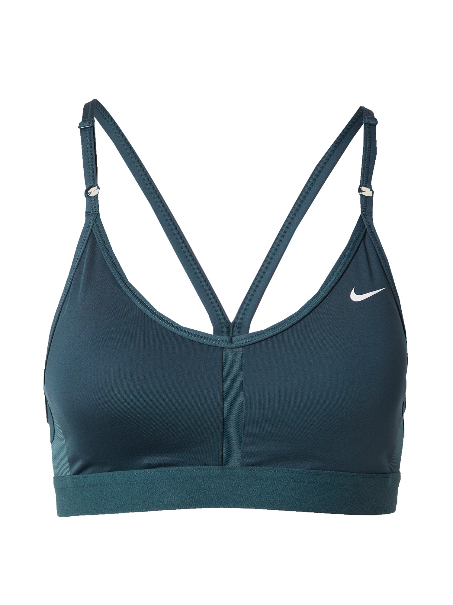 NIKE Športni nederček 'Indy'  temno zelena / bela