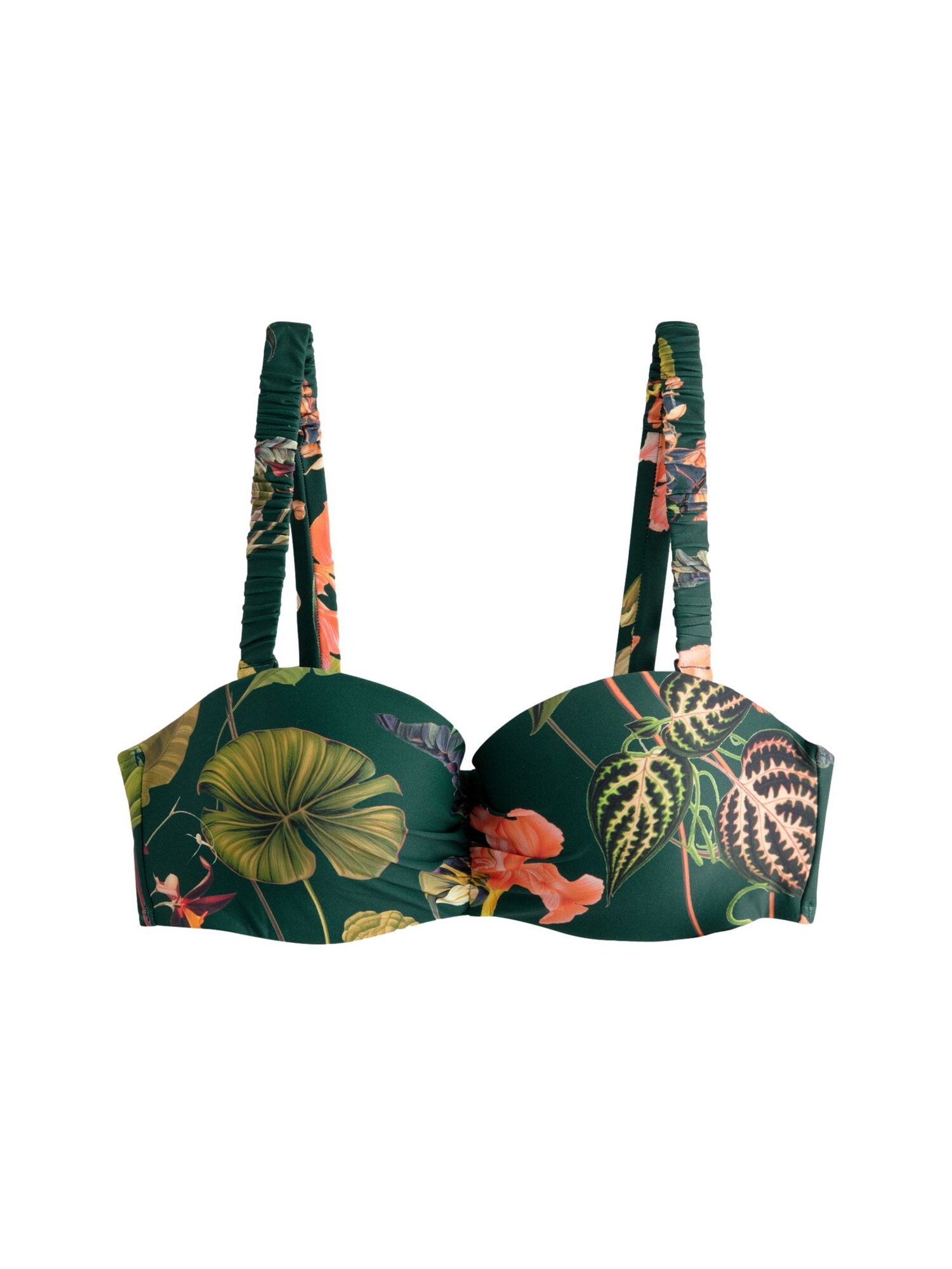 Next Sutien costum de baie  verde / verde pin / corai / roz