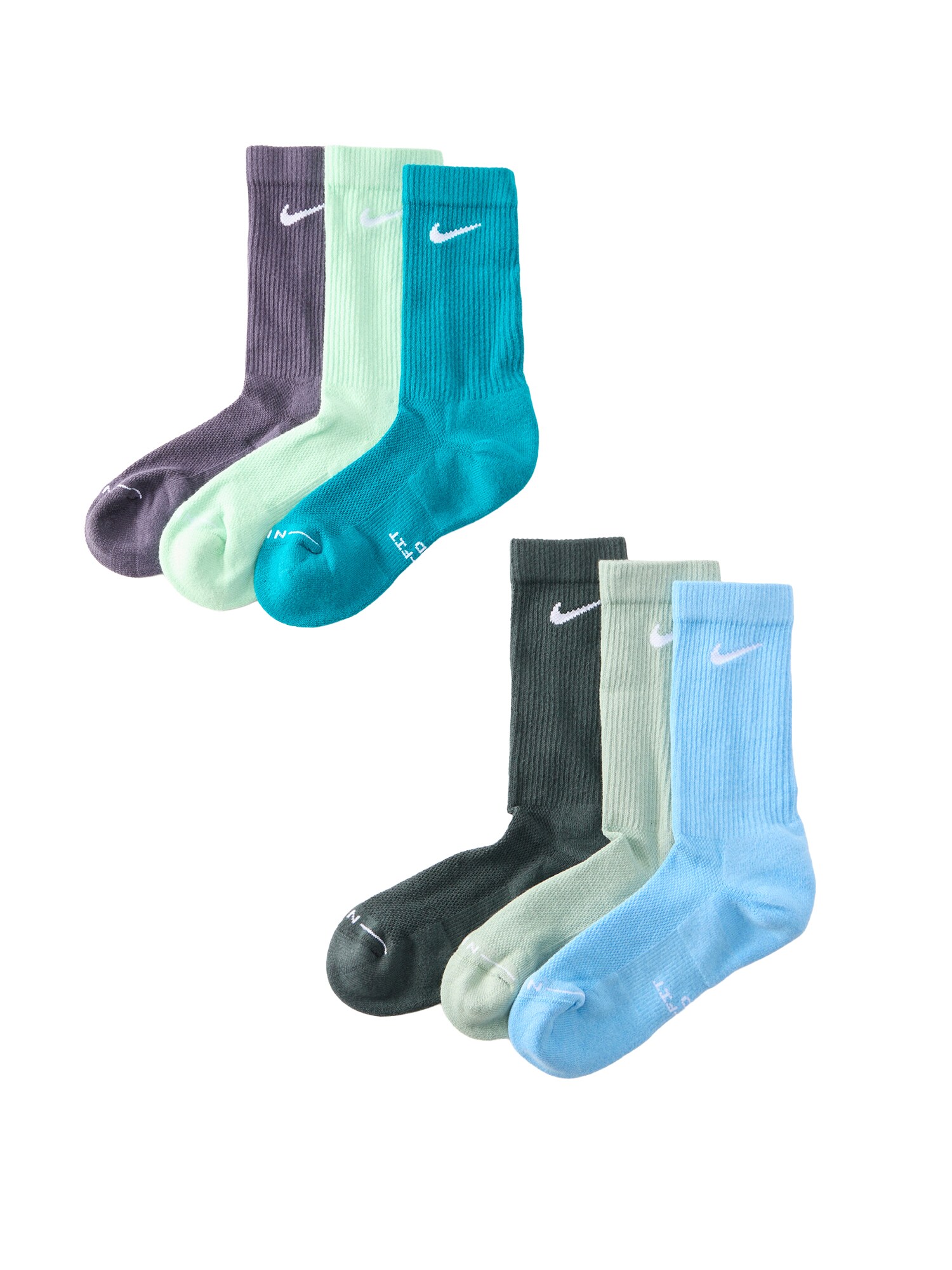 Nike Sportswear Ponožky 'ED ELVD'  modrozelená / nebesky modrá / antracitová / pastelovo zelená