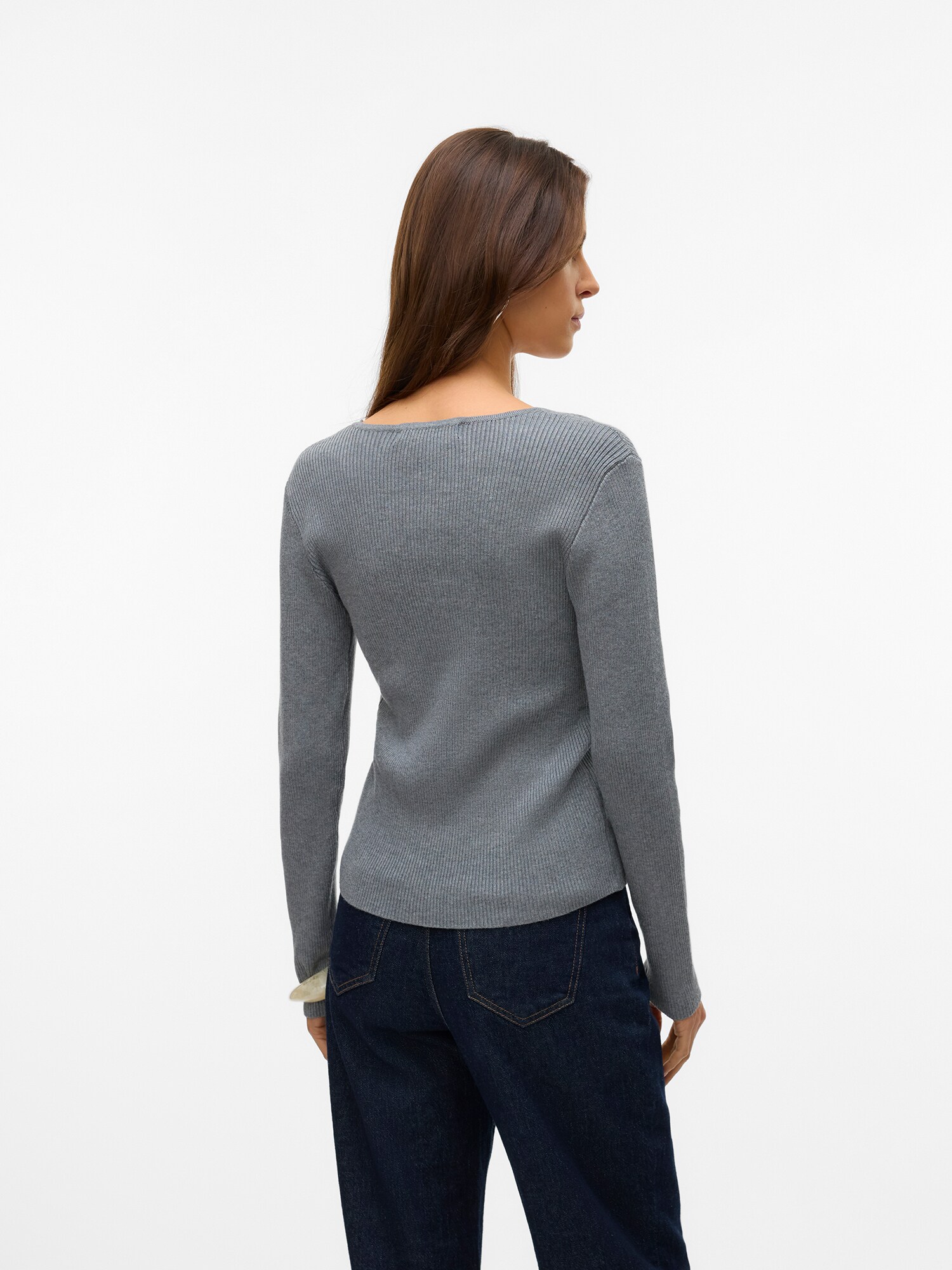 VERO MODA Sveter 'VMWILLOW' sivá melírovaná (obrázok 3)