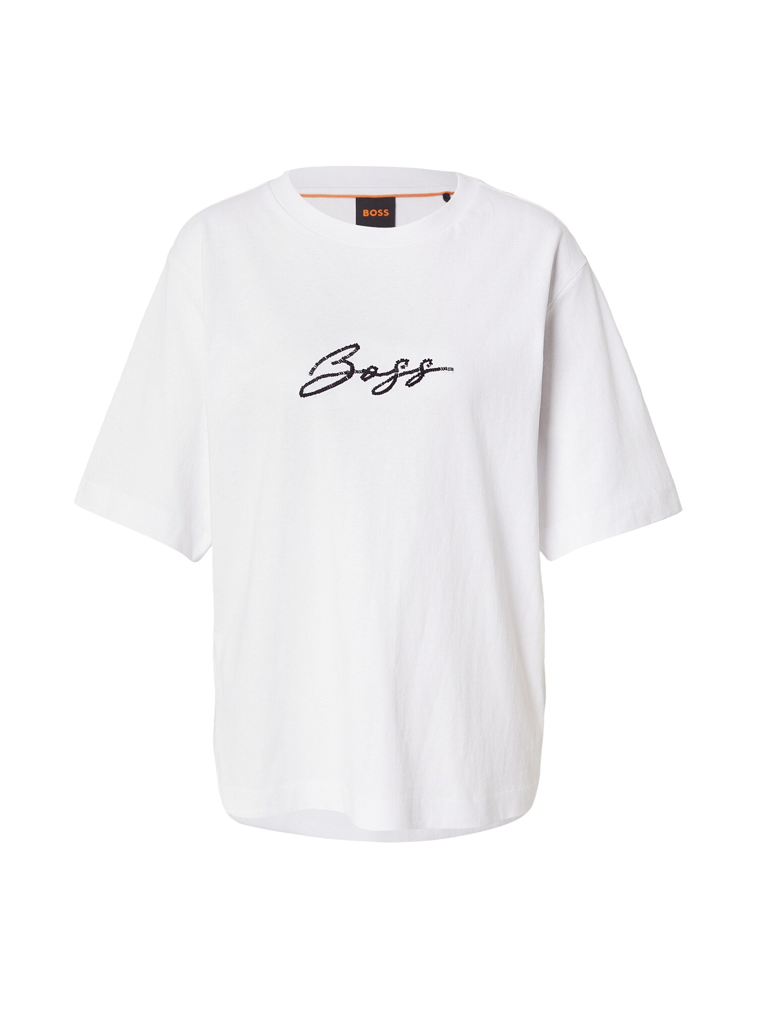 BOSS Tricou 'C_Eregular_2'  negru / alb