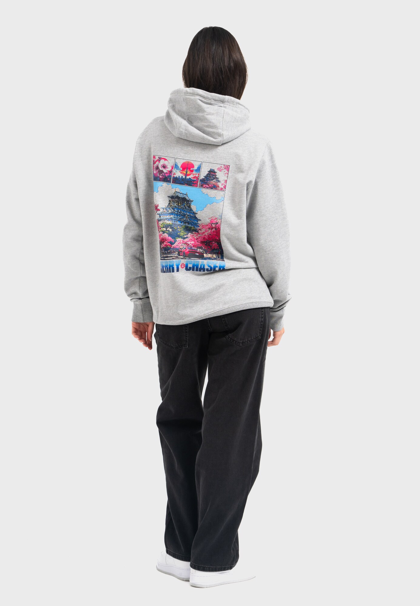 Thumbnail - Oldskull Hoodie Retro Cherry Chaser Logo Graphic