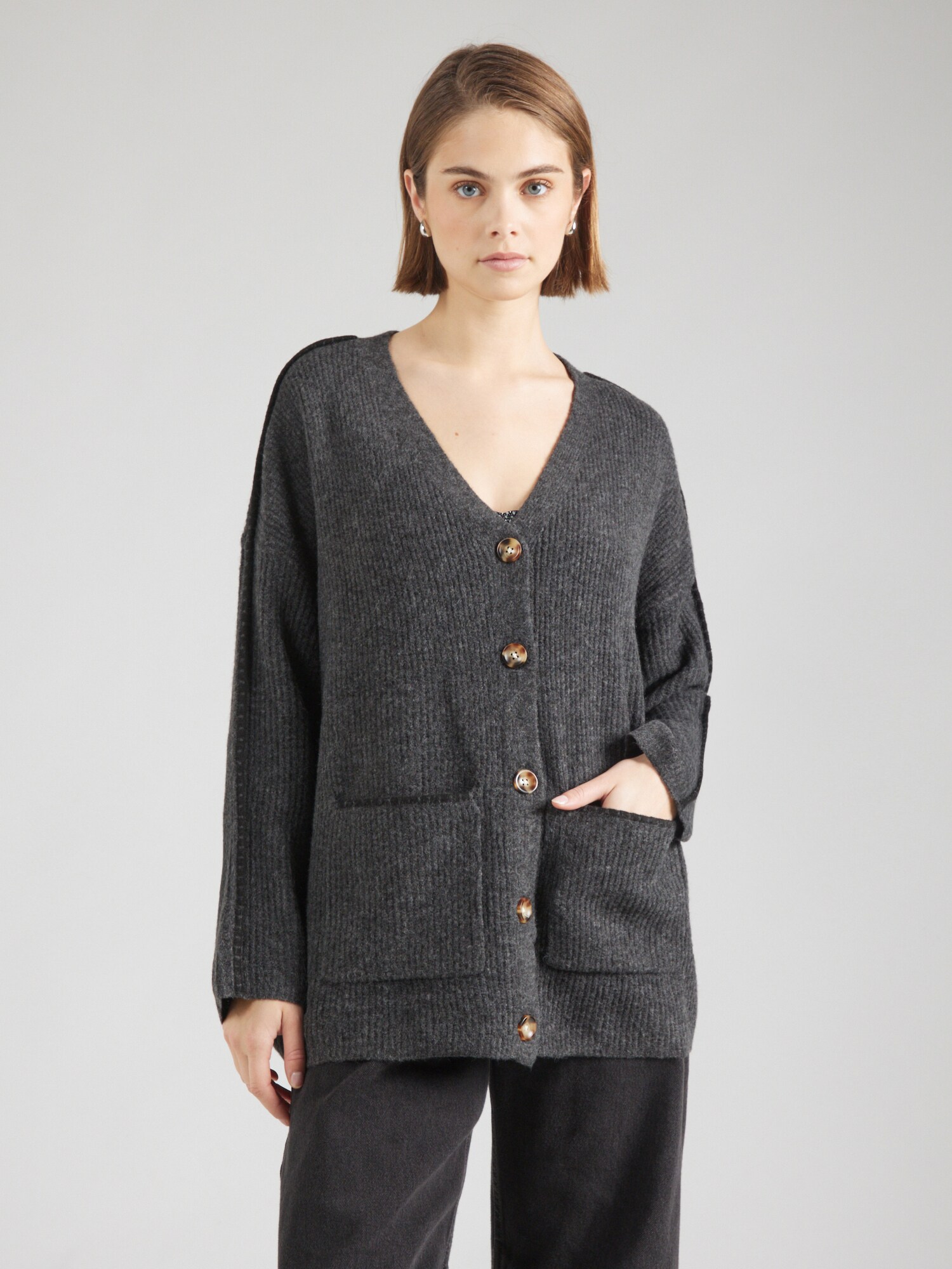 VERO MODA Kardigán 'VMZora'  sötétszürke termék 2. képe
