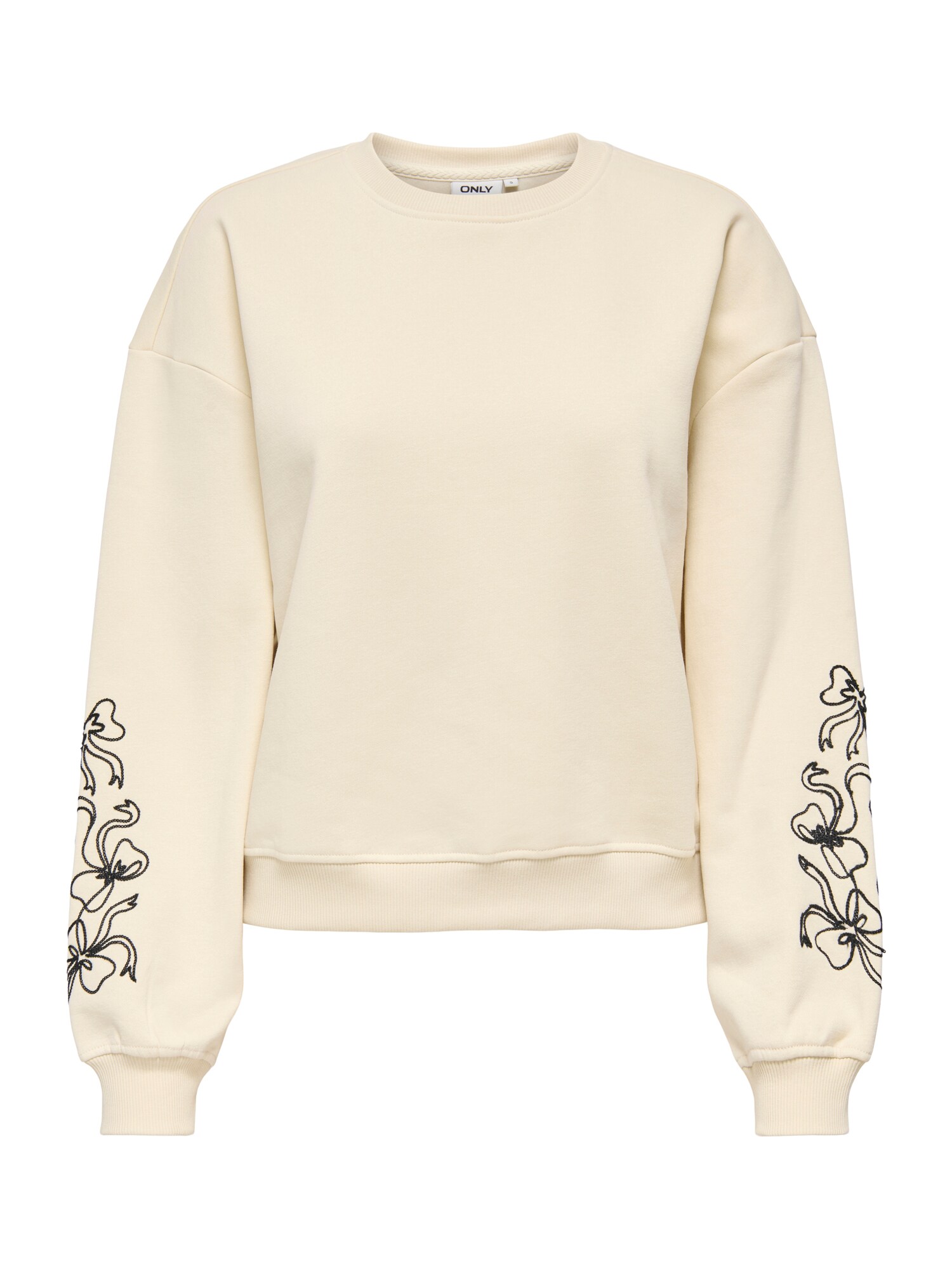 Only Tall Bluză de molton ONLBROOKLYN  fildeş / negru