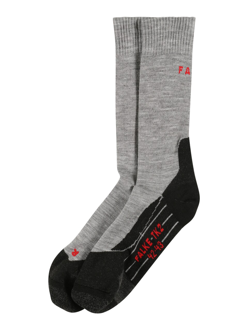 Sportsockor gråmelerad / röd