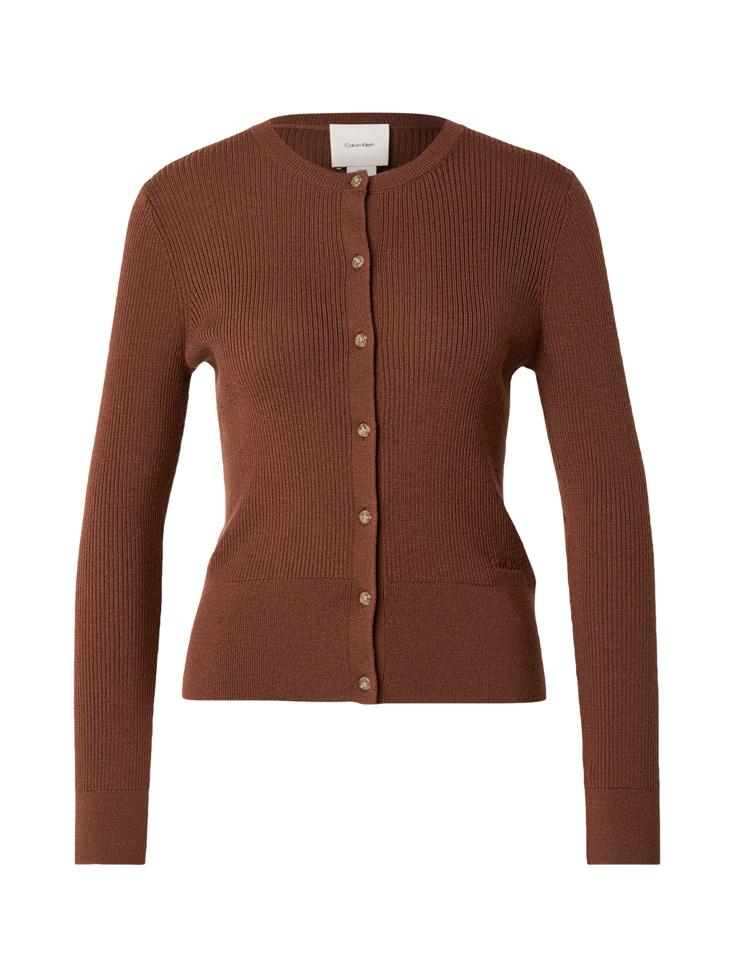 Calvin Klein Pletena jopa  modra / rjava
