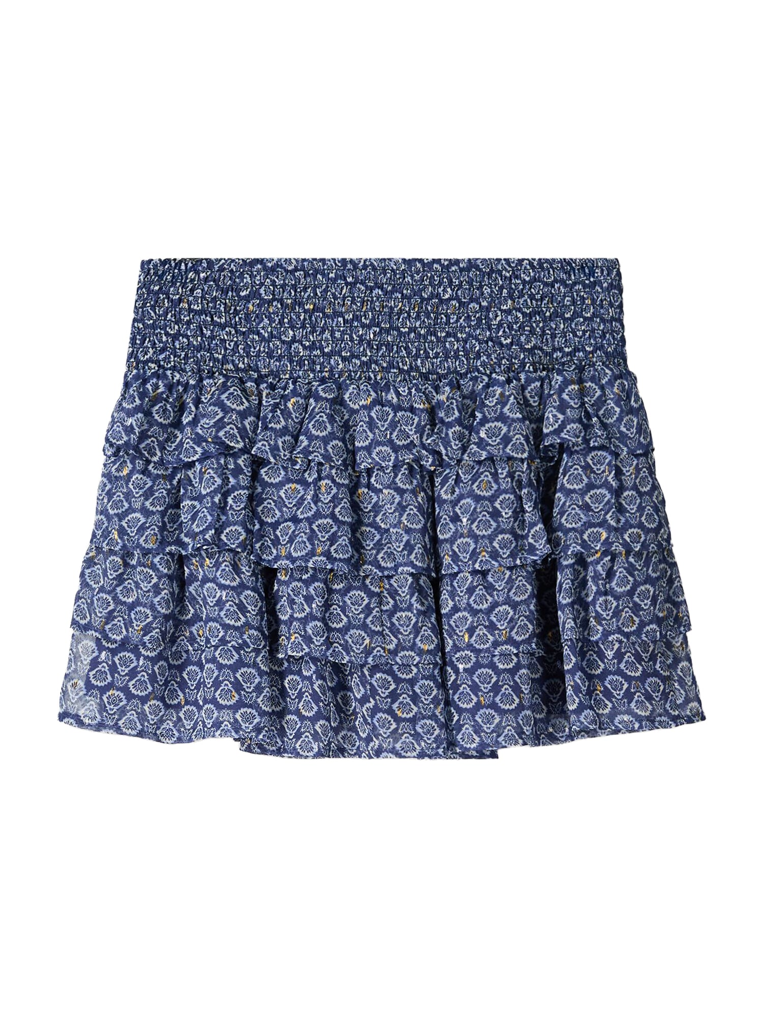 Bershka Fustă  bleumarin / alb
