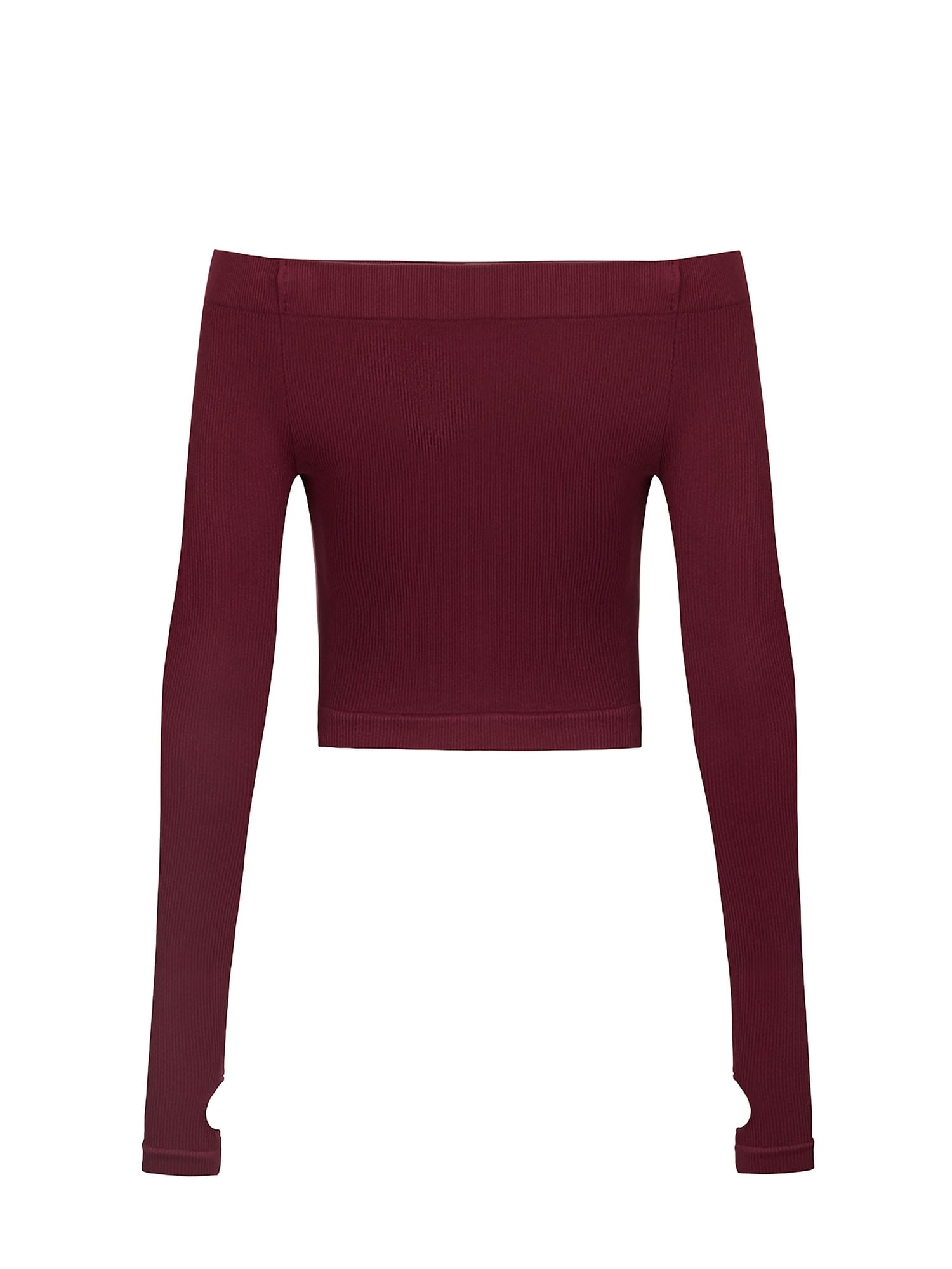 NOCTURNE Tricou  roșu burgundy / alb