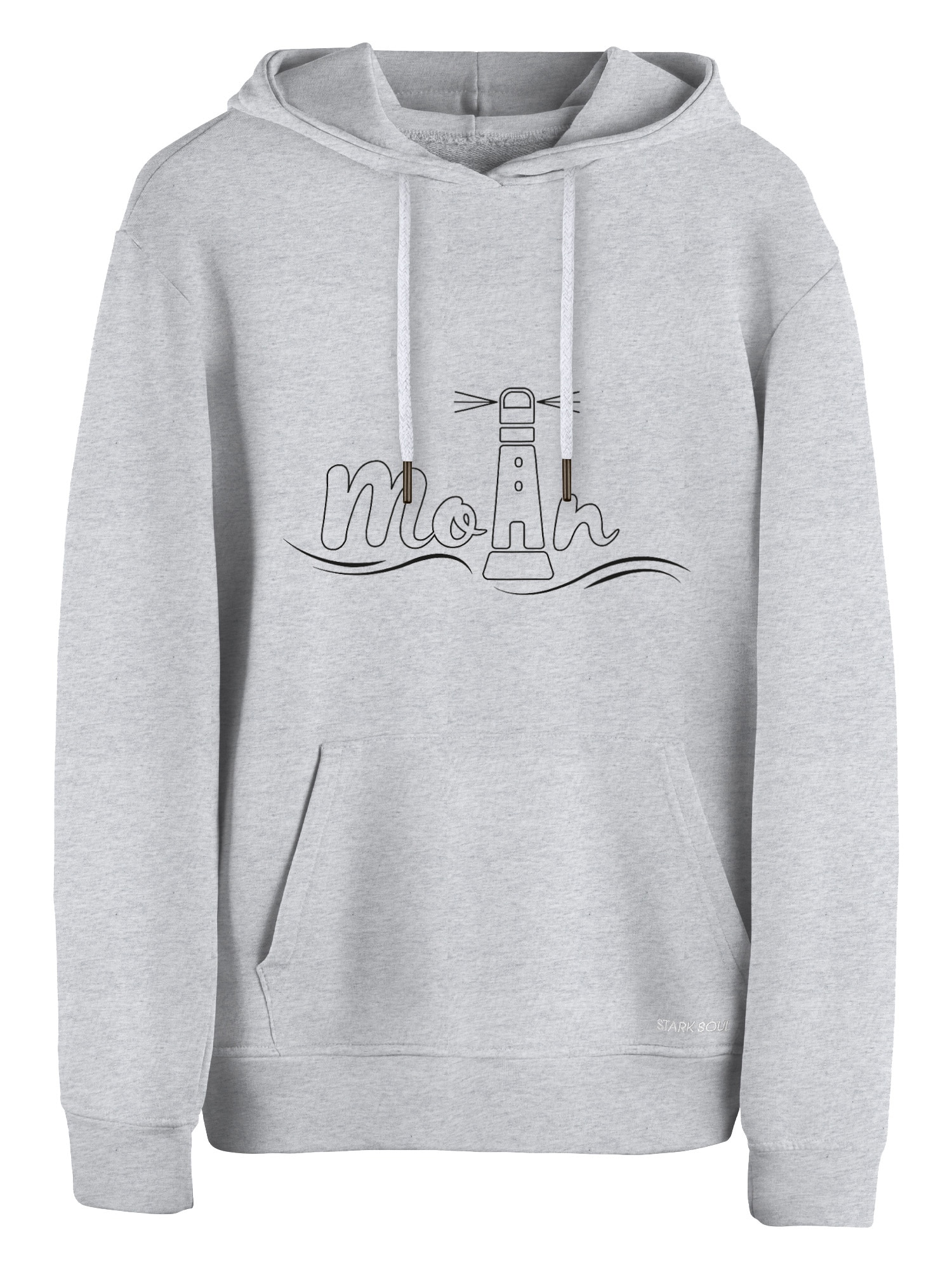 Cotton Prime Sudadera 'Leuchtturm - Moin'  gris moteado / negro
