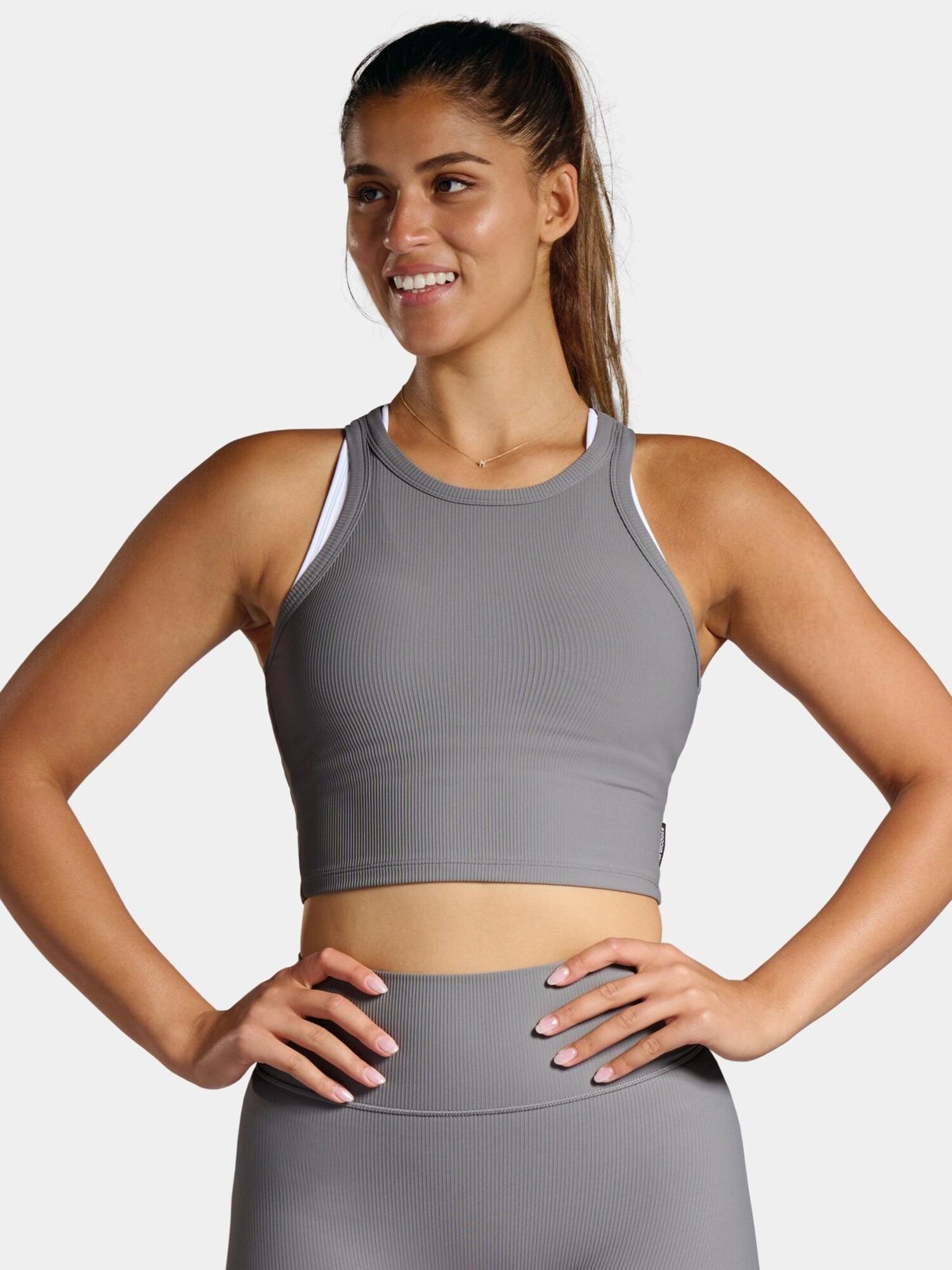nordicdots Top deportivo 'Rib'  gris