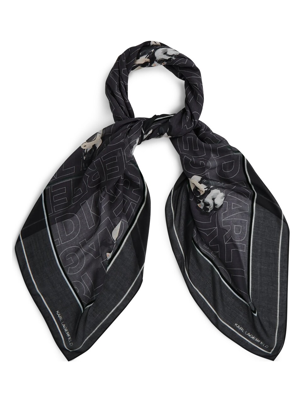 Scarf 'Ikon' antracit / svart