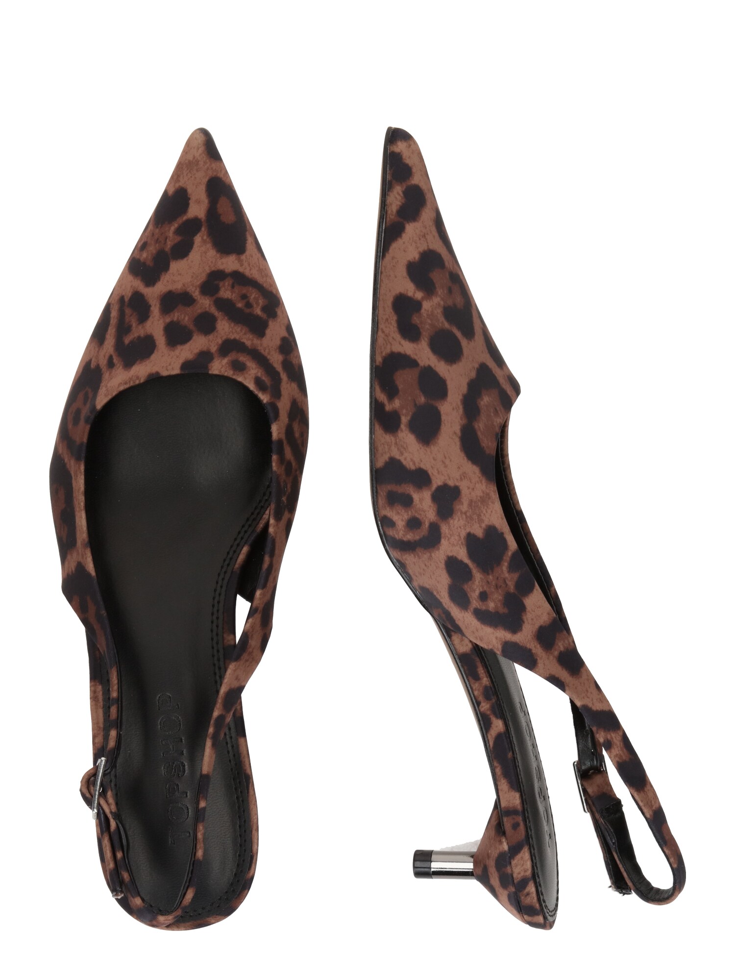 TOPSHOP Sling körömcipők 'Ellie'  barna / gesztenyebarna / fekete termék 2. képe