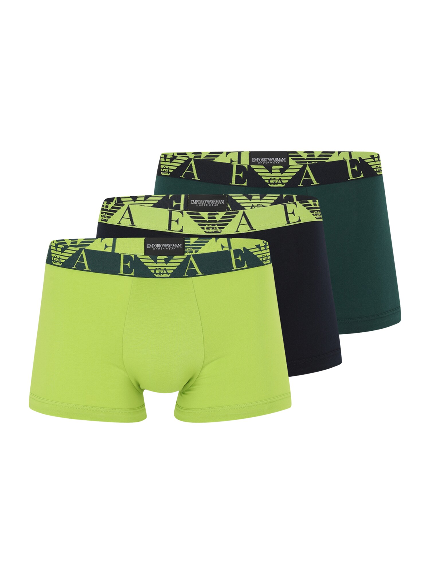 Emporio Armani Boxeri  albastru închis / verde măr / verde închis