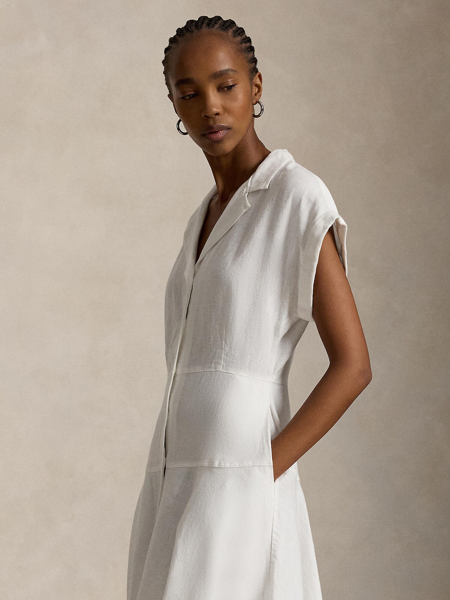 Polo Ralph Lauren Vestido camisero  blanco – imagen 4